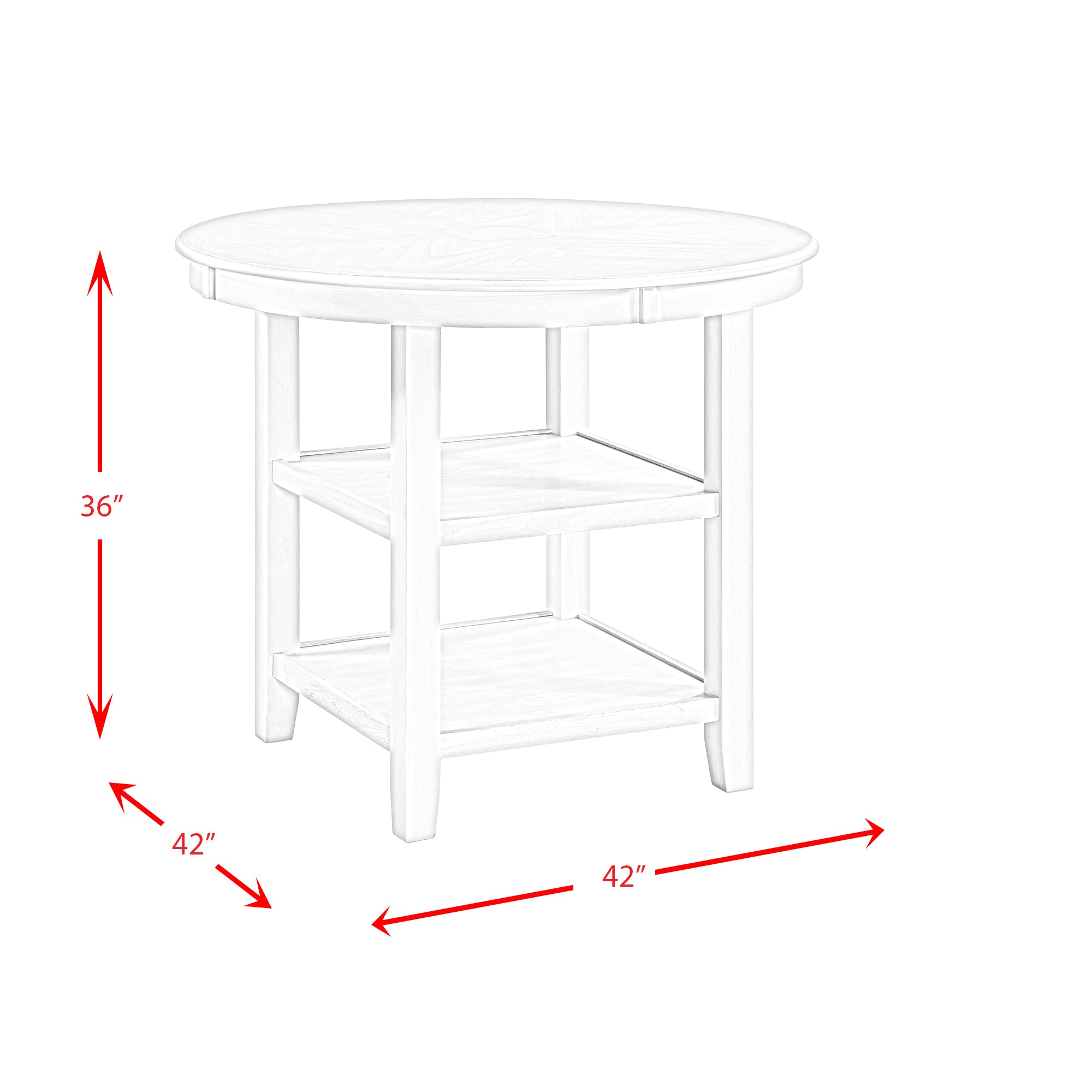 Amherst White 5 Piece Counter Height Dining Set