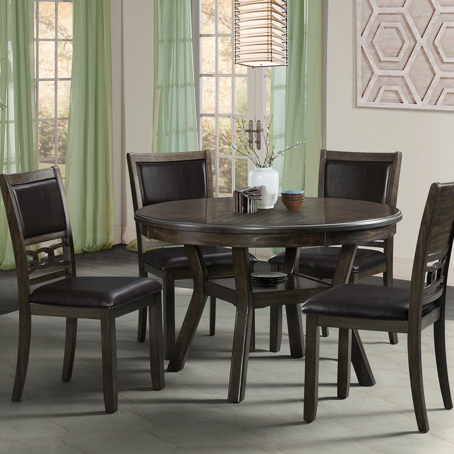 Amherst Brown 5 Piece Dining Set
