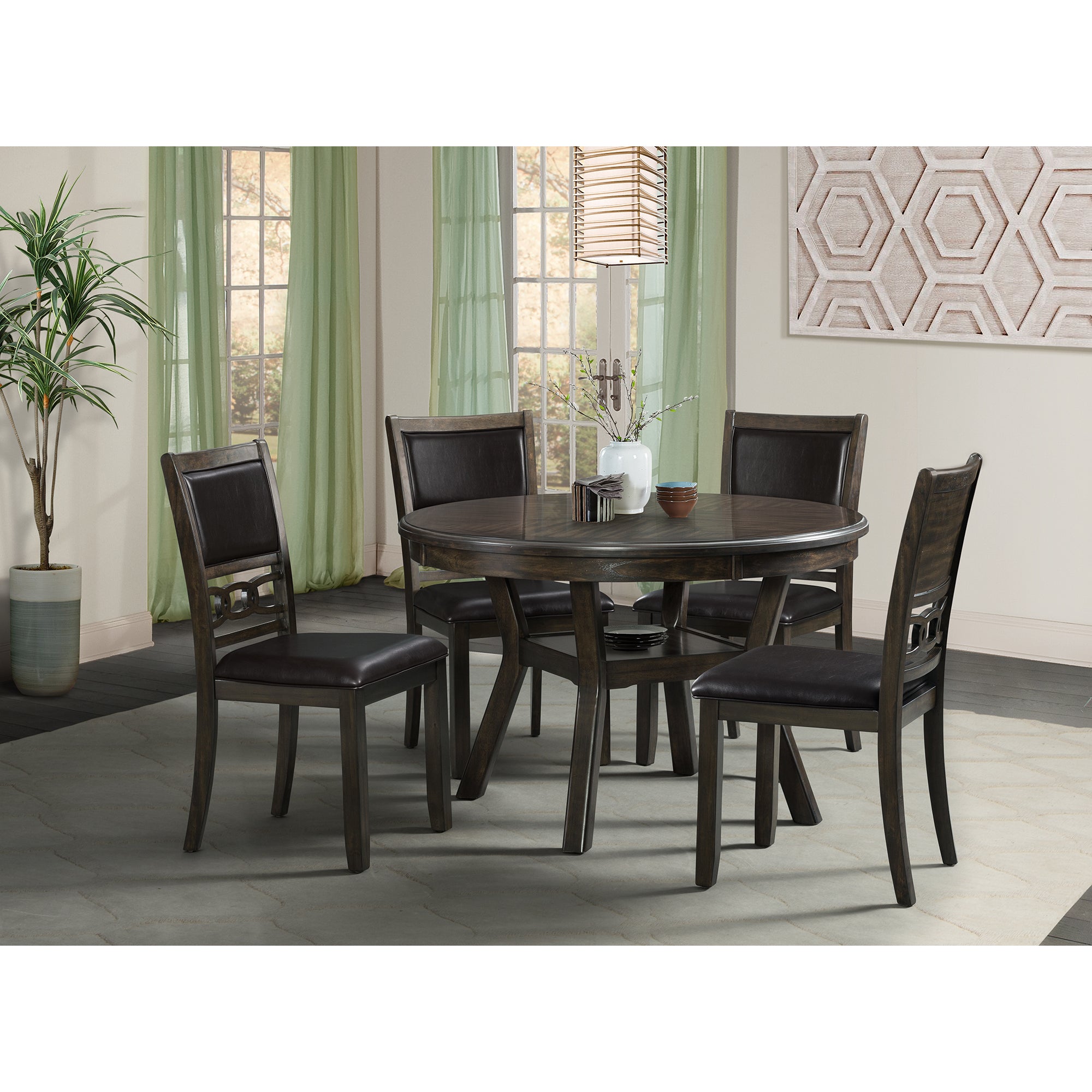 Amherst Brown 5 Piece Dining Set