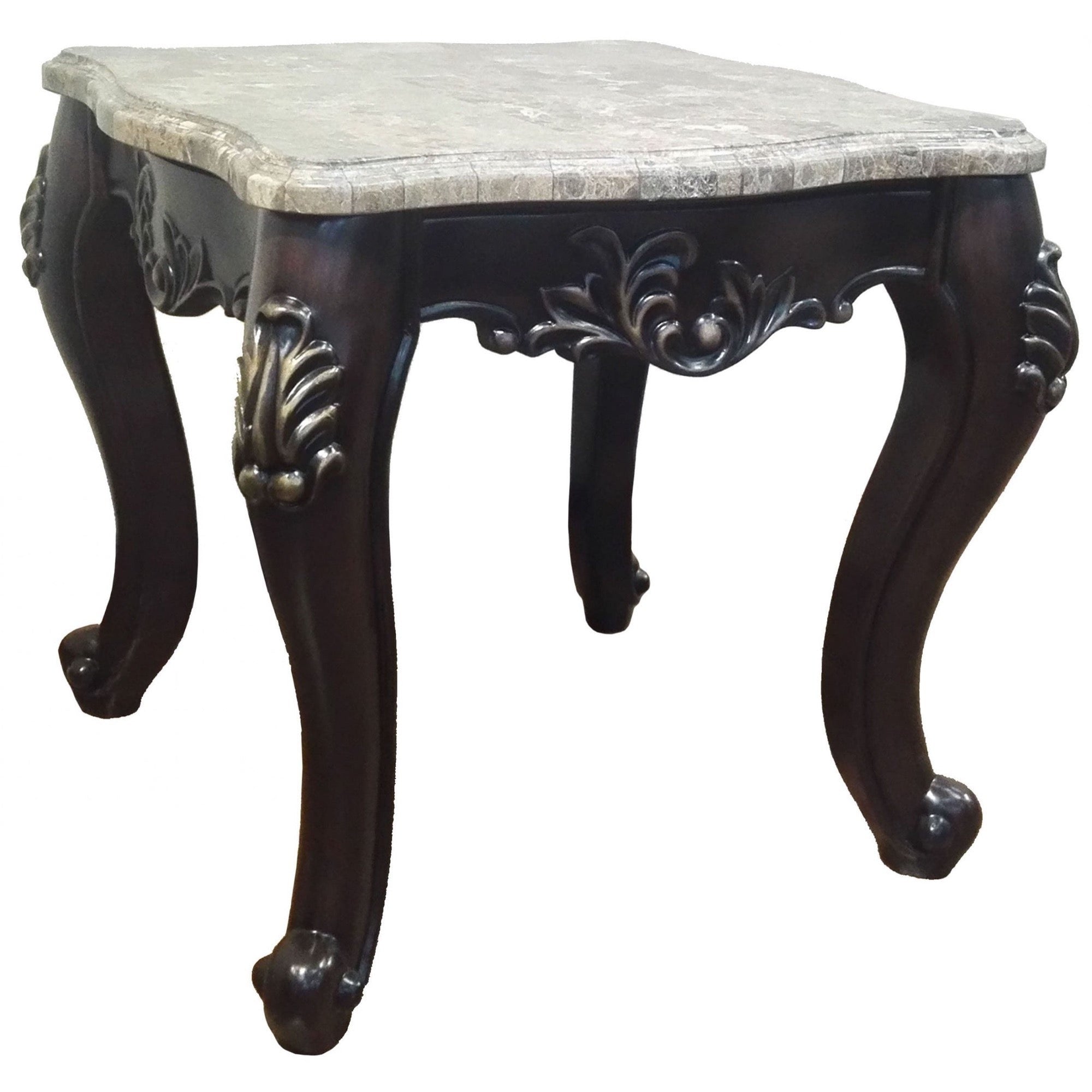 Aroma Traditional Style End Table in Cherry Finish Wood