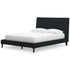 Carter Black Queen Upholstered Bed