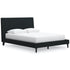 Carter Black Queen Upholstered Bed