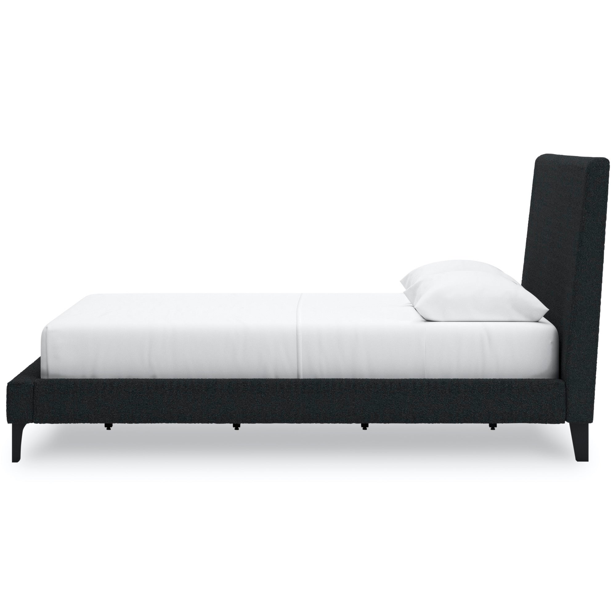 Carter Black Queen Upholstered Bed - Adams Furniture
