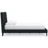 Carter Black Queen Upholstered Bed