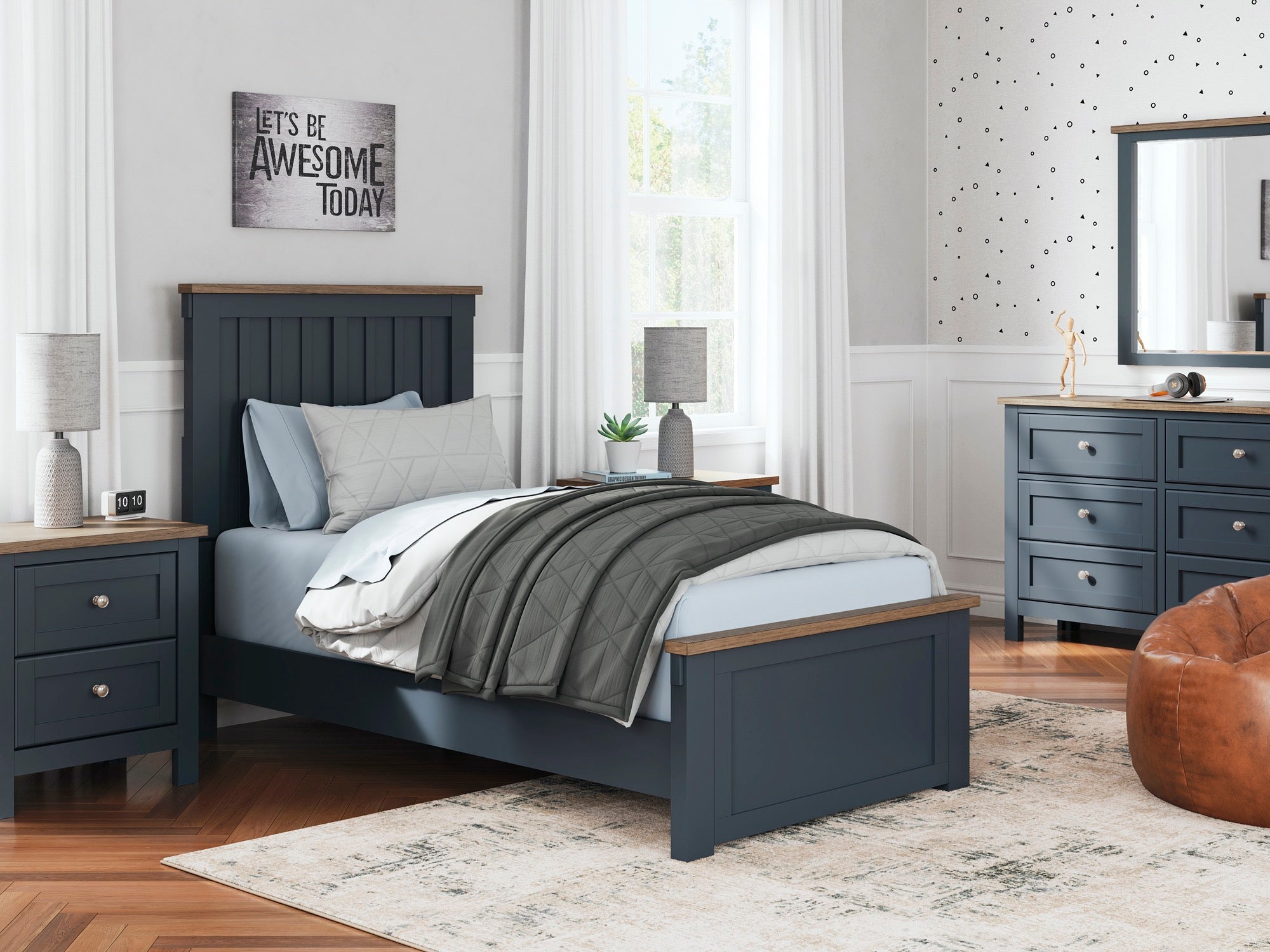 Logan Twin 5 Piece Bedroom Set - Adams Furniture