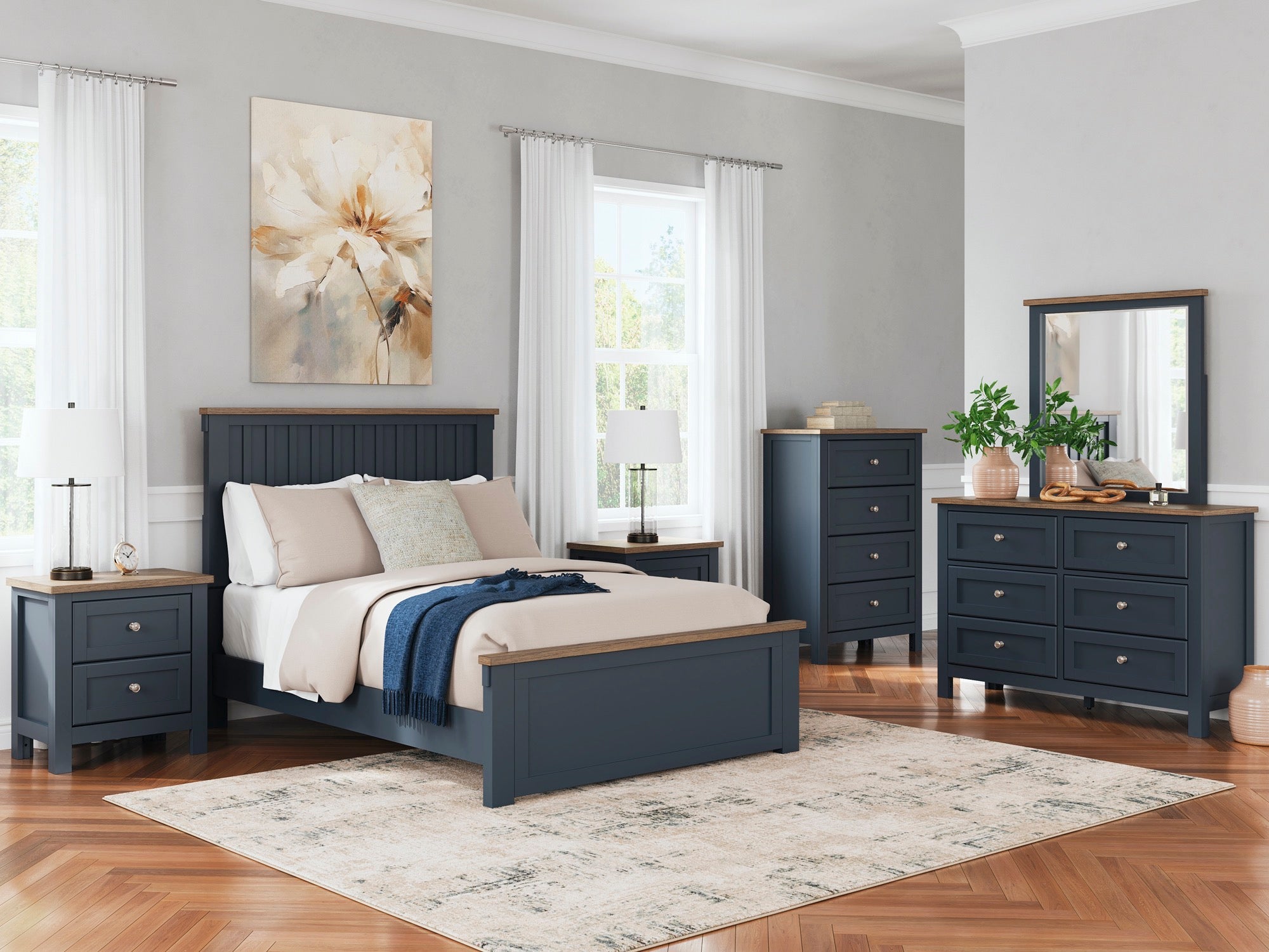 Logan Full 5 Piece Bedroom Set - Adams Furniture