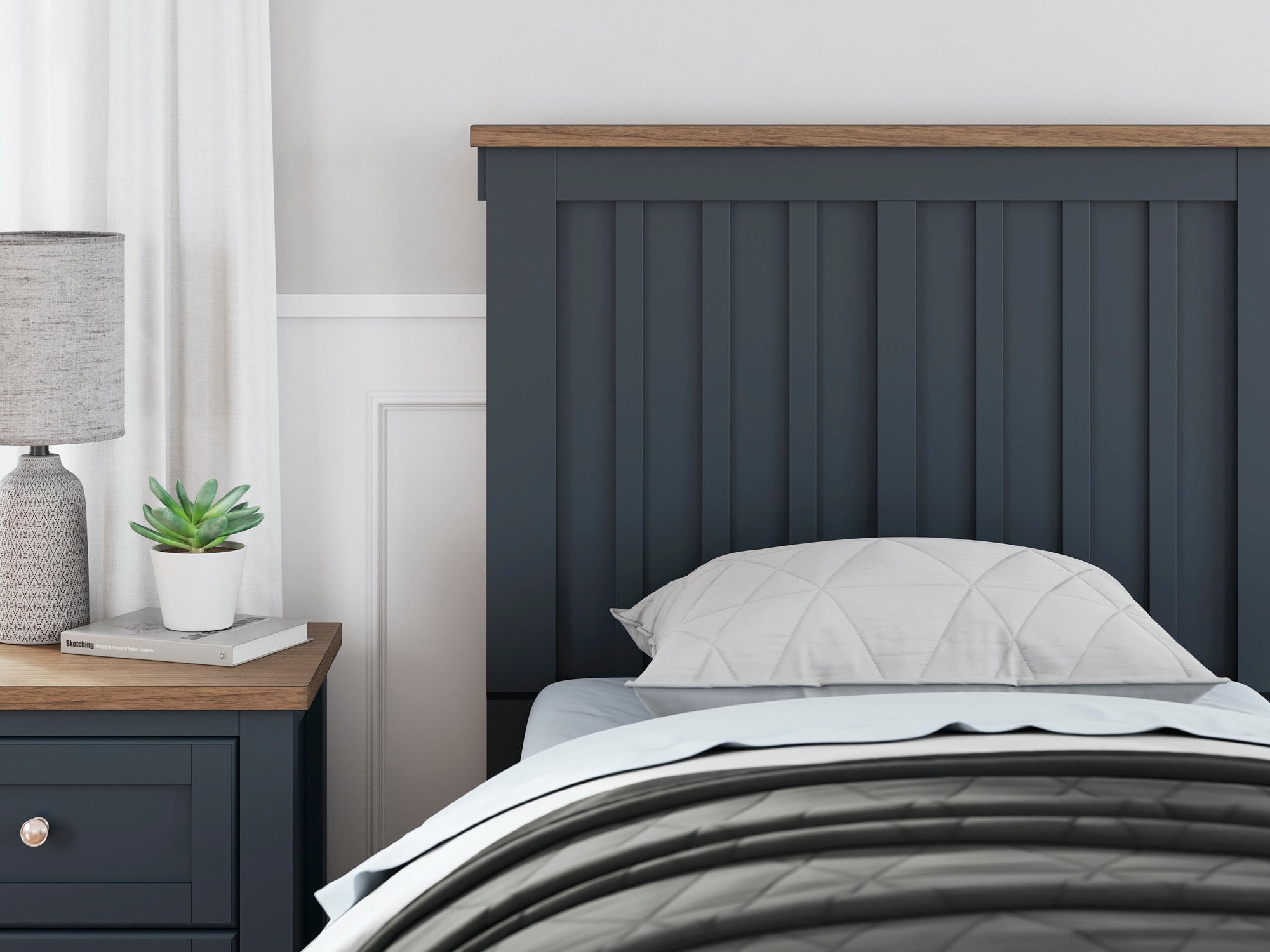 Logan Twin Panel Bed - Adams Furniture
