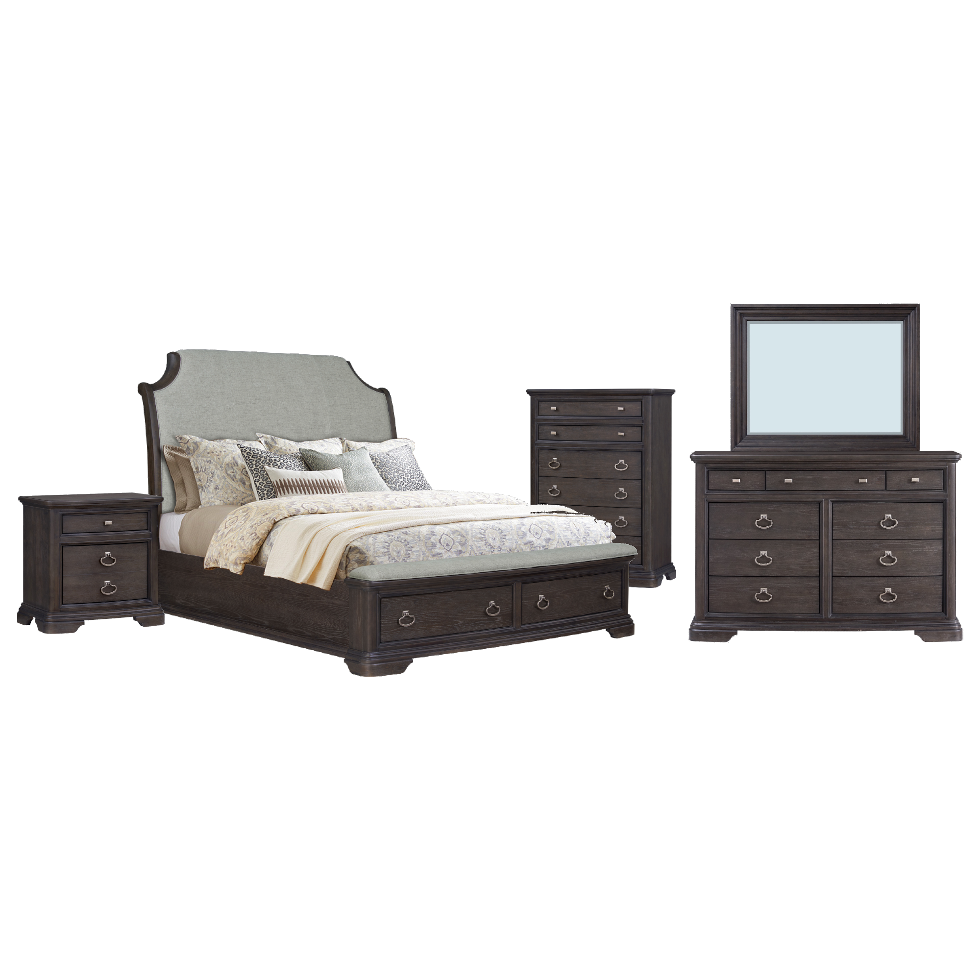 Lucy King 5 Piece Bedroom Set - Adams Furniture