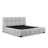 Light Grey Queen Upholstered Bed - Adams Furniture