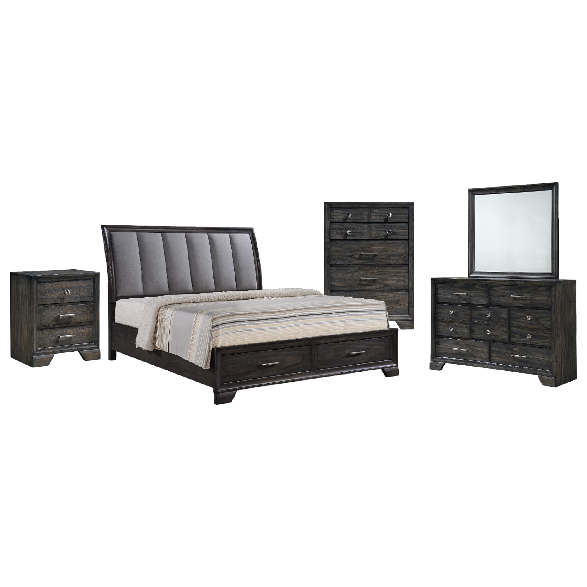 Julian King 5 Piece Bedroom Set - Adams Furniture