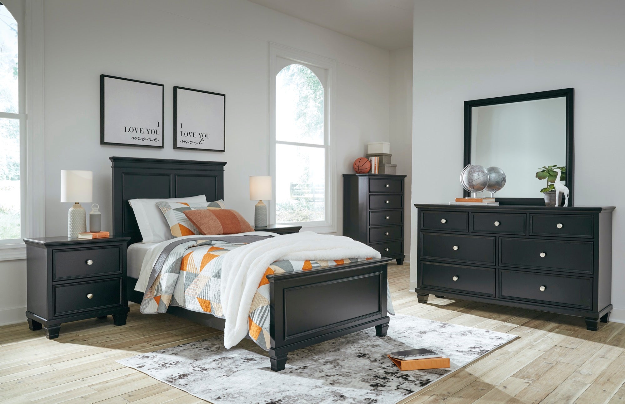 Lanolee Twin 5 Piece Bedroom Set - Adams Furniture