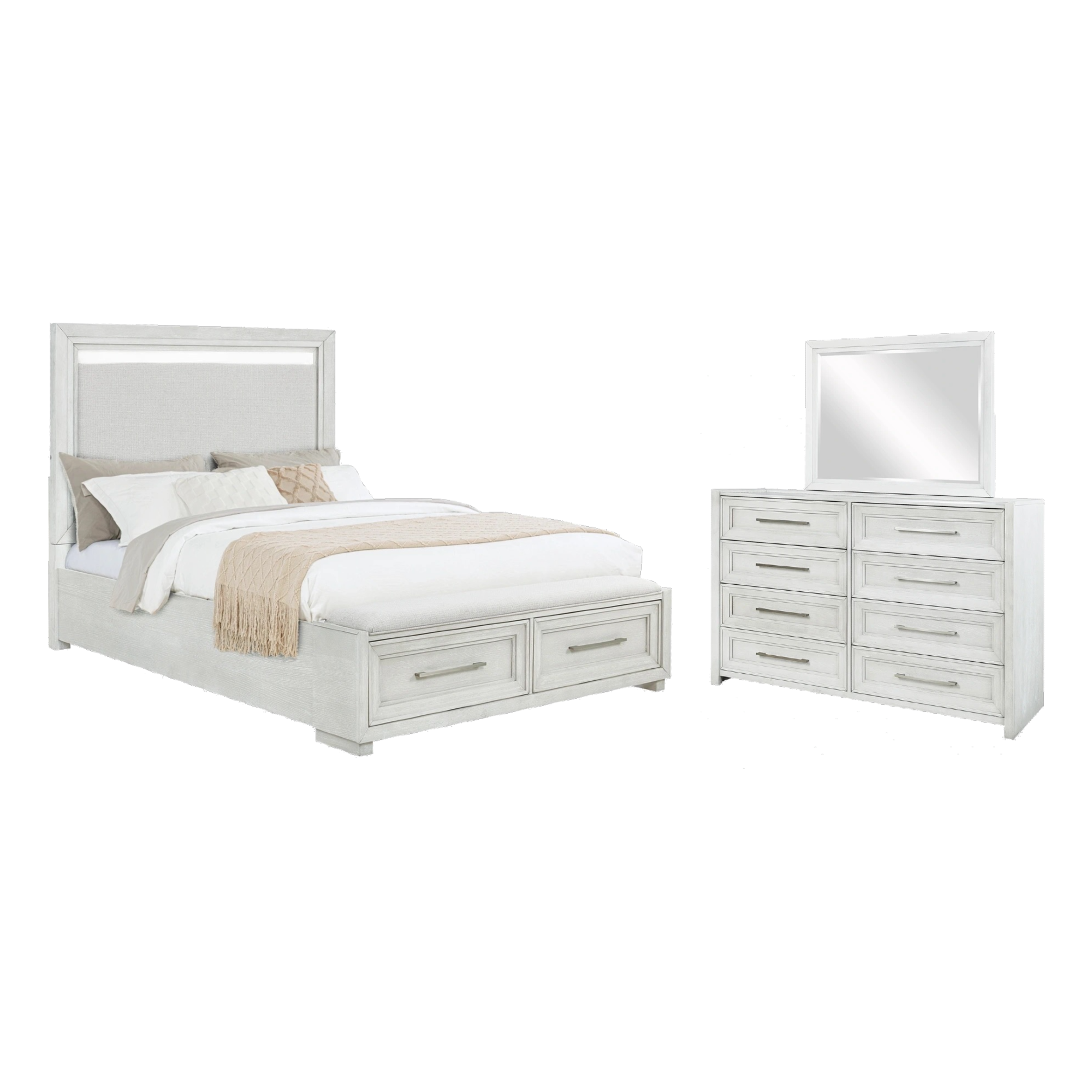 Ella King 3 Piece Bedroom Set - Adams Furniture