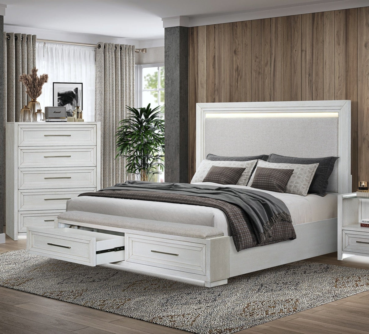 Ella King Storage Bed - Adams Furniture
