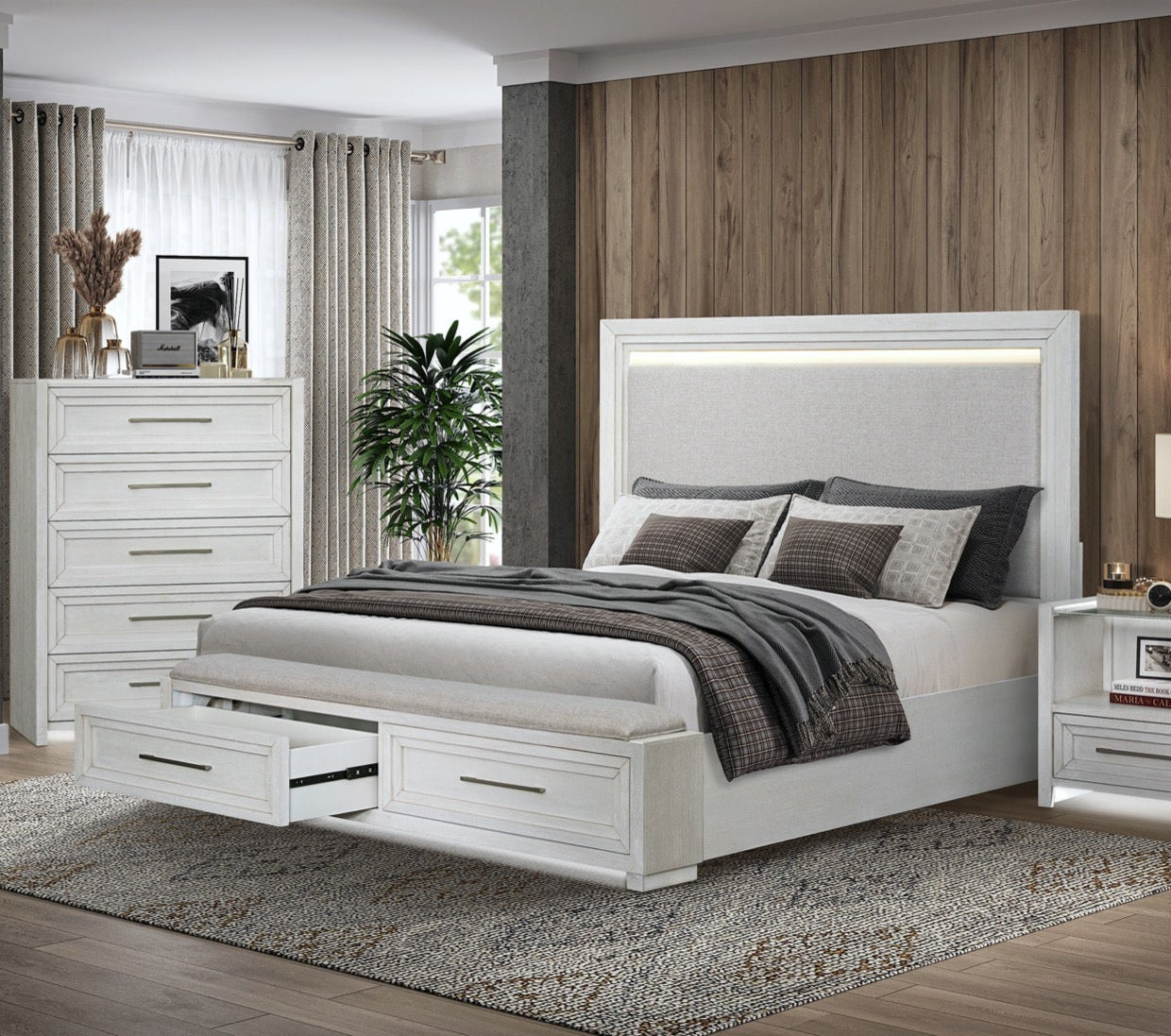 Ella Queen Storage Bed - Adams Furniture