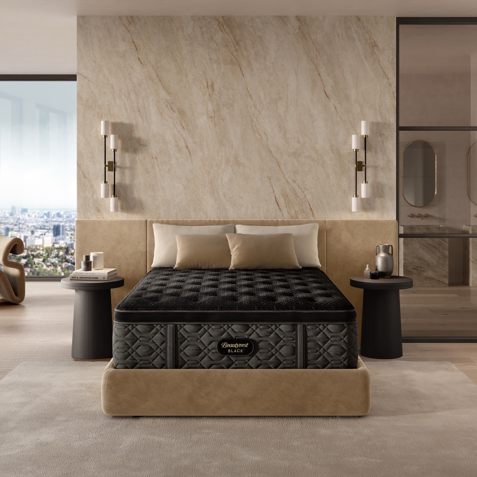 Beautyrest Black Series Three Plush Pillow Top King Mattress - Adams Furniture