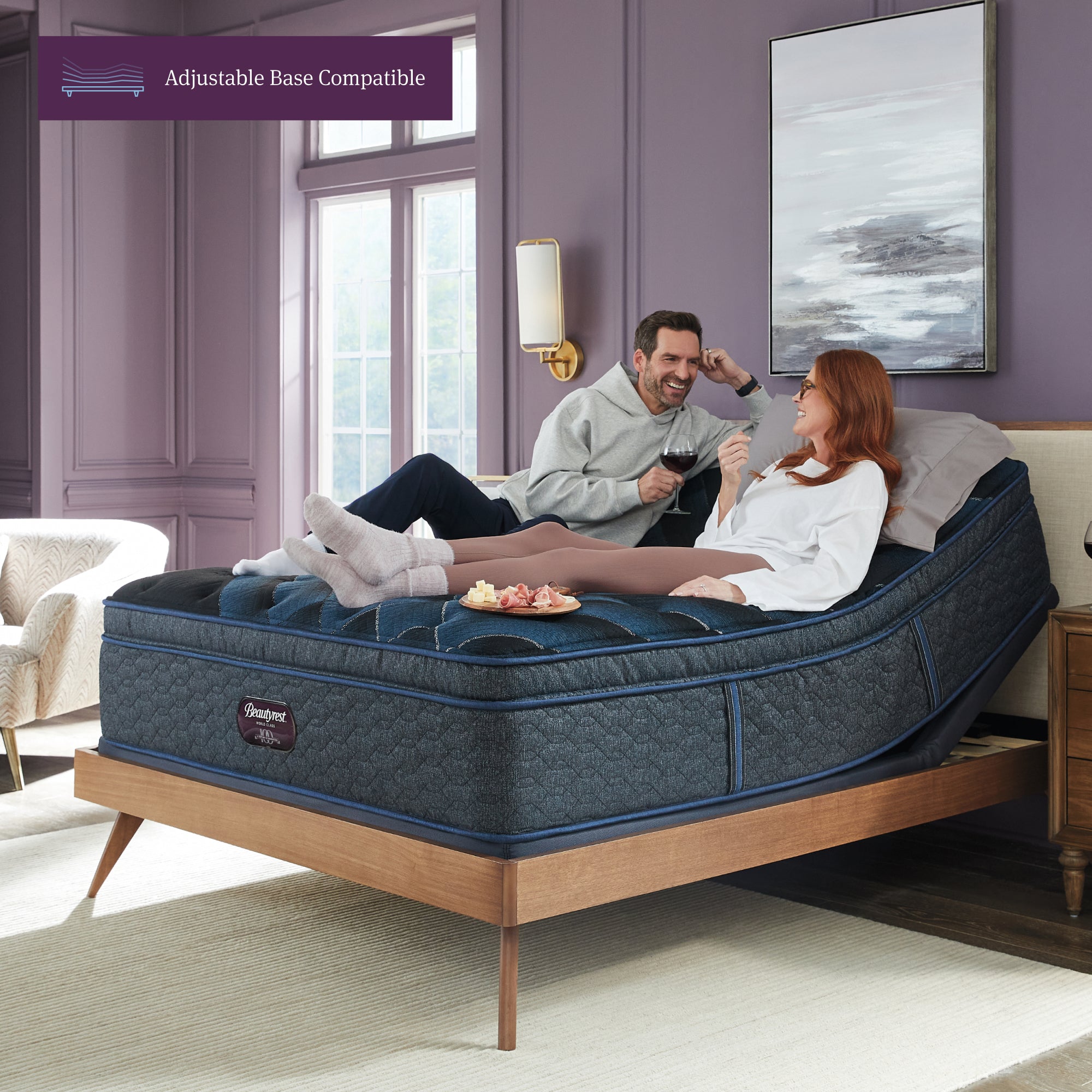 Beautyrest World Class Level 4 Firm Pillow Top King Mattress - Adams Furniture