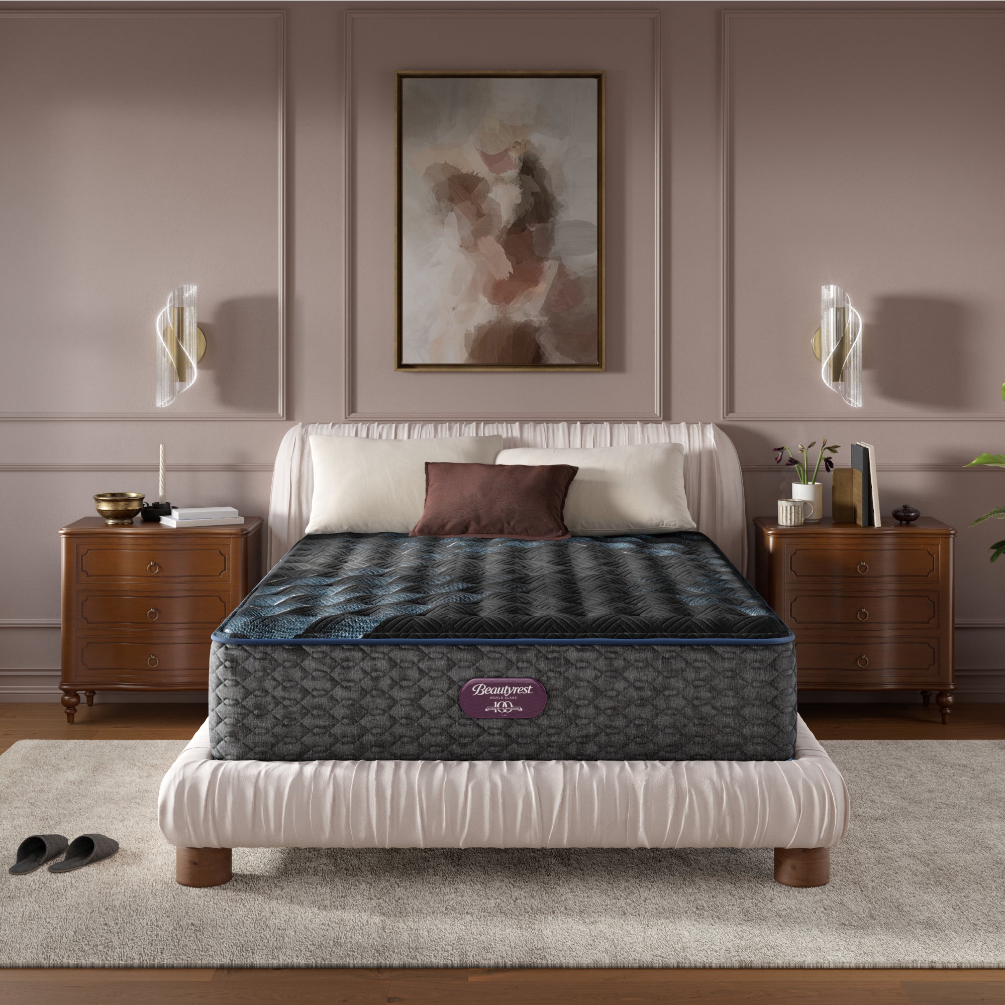 Beautyrest World Class Level 4 Medium King Mattress - Adams Furniture
