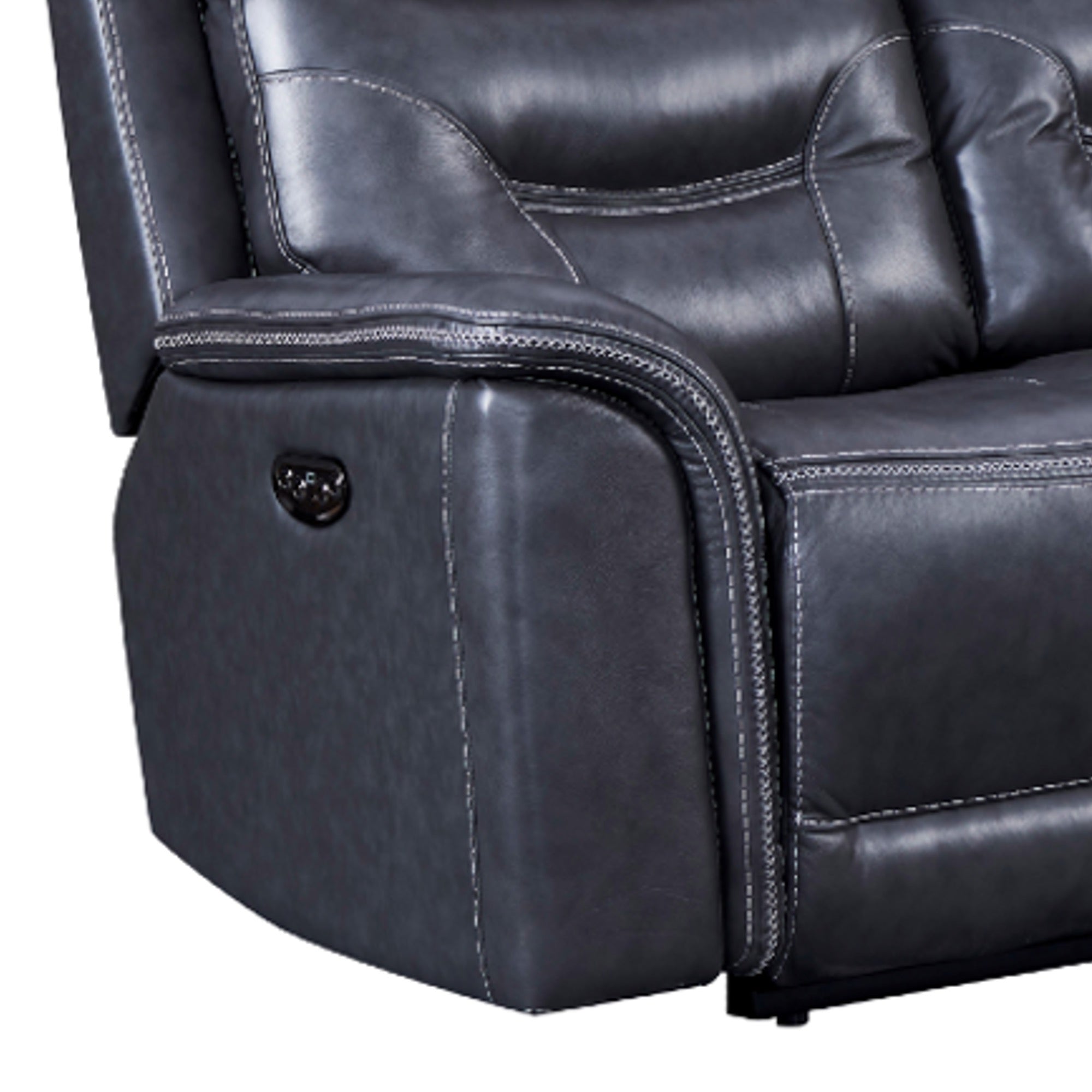 Bullard Power Reclining Leather Sofa - Adams Furniture
