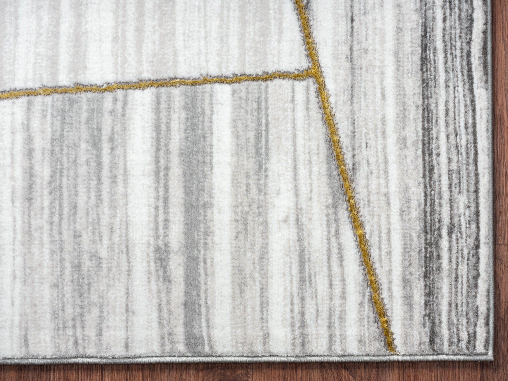 Brooklyn Grey, White and Gold Runner - Adams Furniture