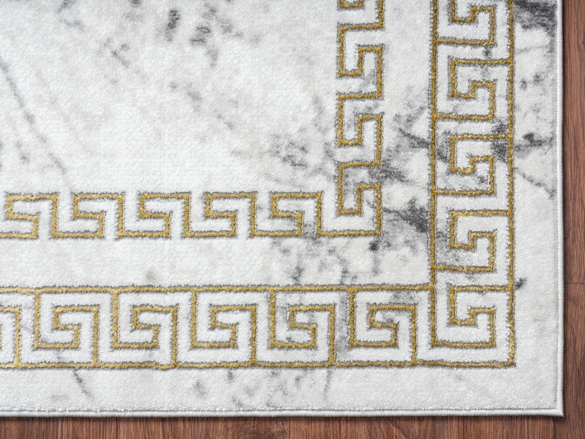 Brooklyn Grey, White and Gold Runner - Adams Furniture