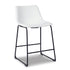 White Upholstered Barstool (Set of 2) - Adams Furniture