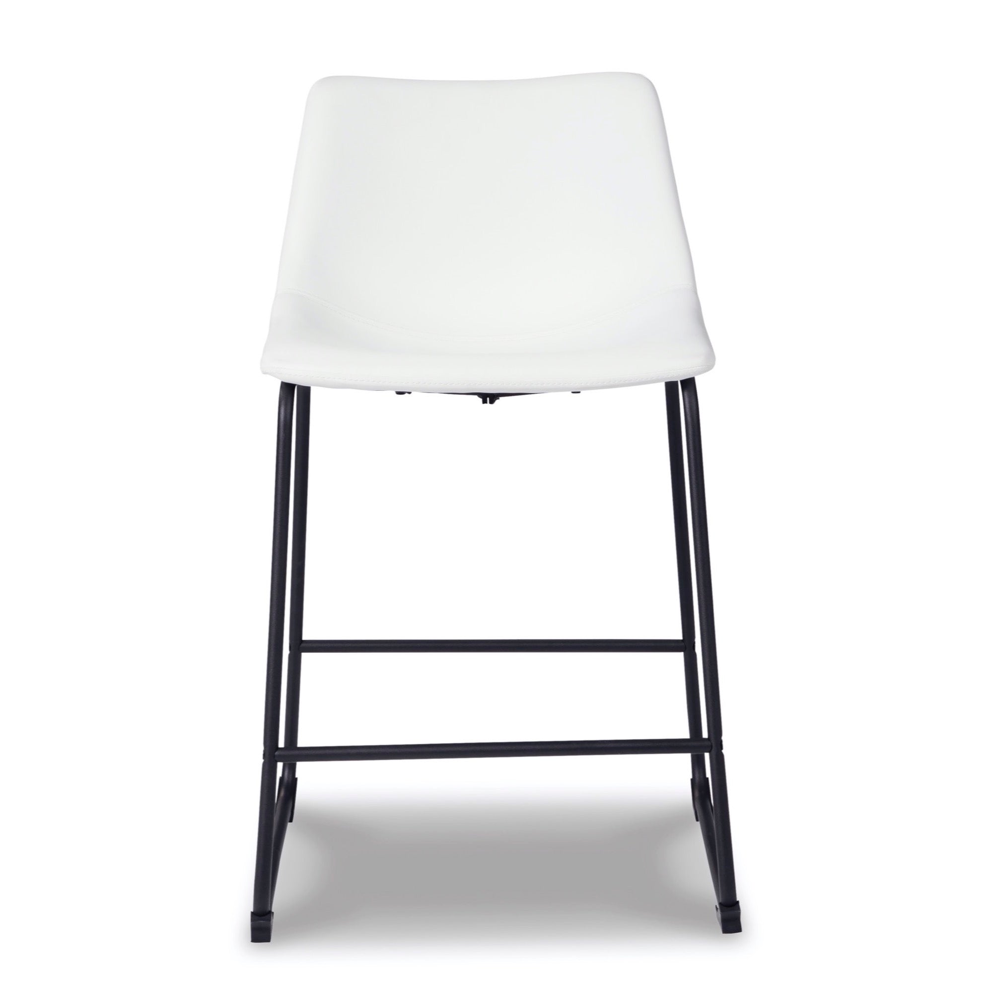 White Upholstered Barstool (Set of 2) - Adams Furniture