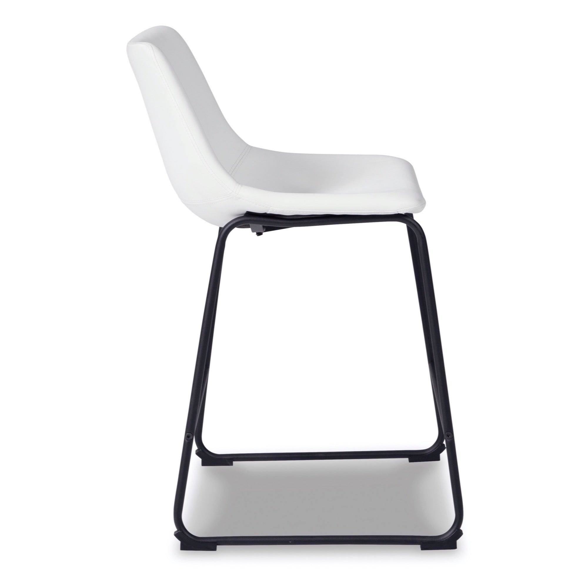 White Upholstered Barstool (Set of 2) - Adams Furniture