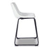 White Upholstered Barstool (Set of 2) - Adams Furniture
