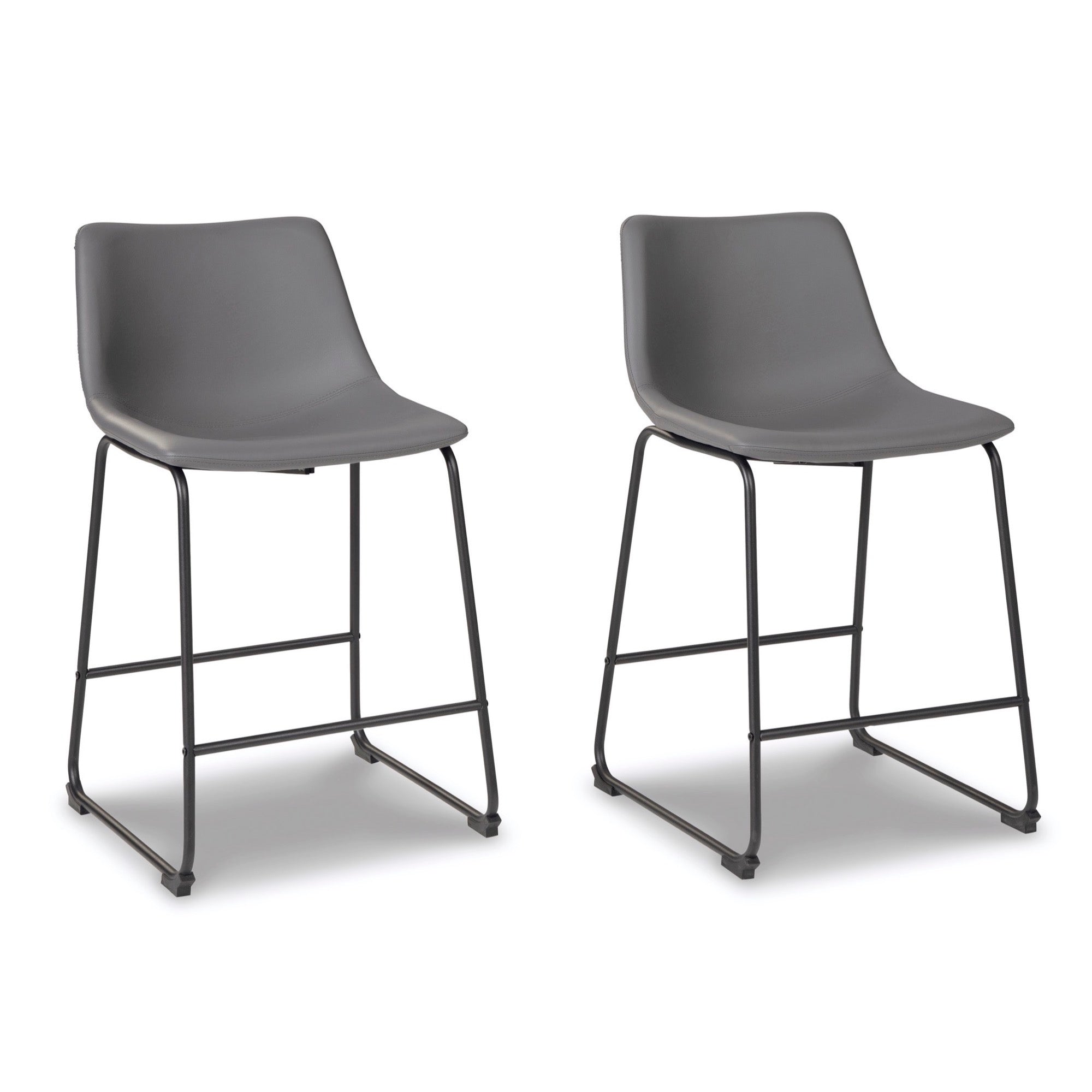 Grey Upholstered Barstool (Set of 2) - Adams Furniture