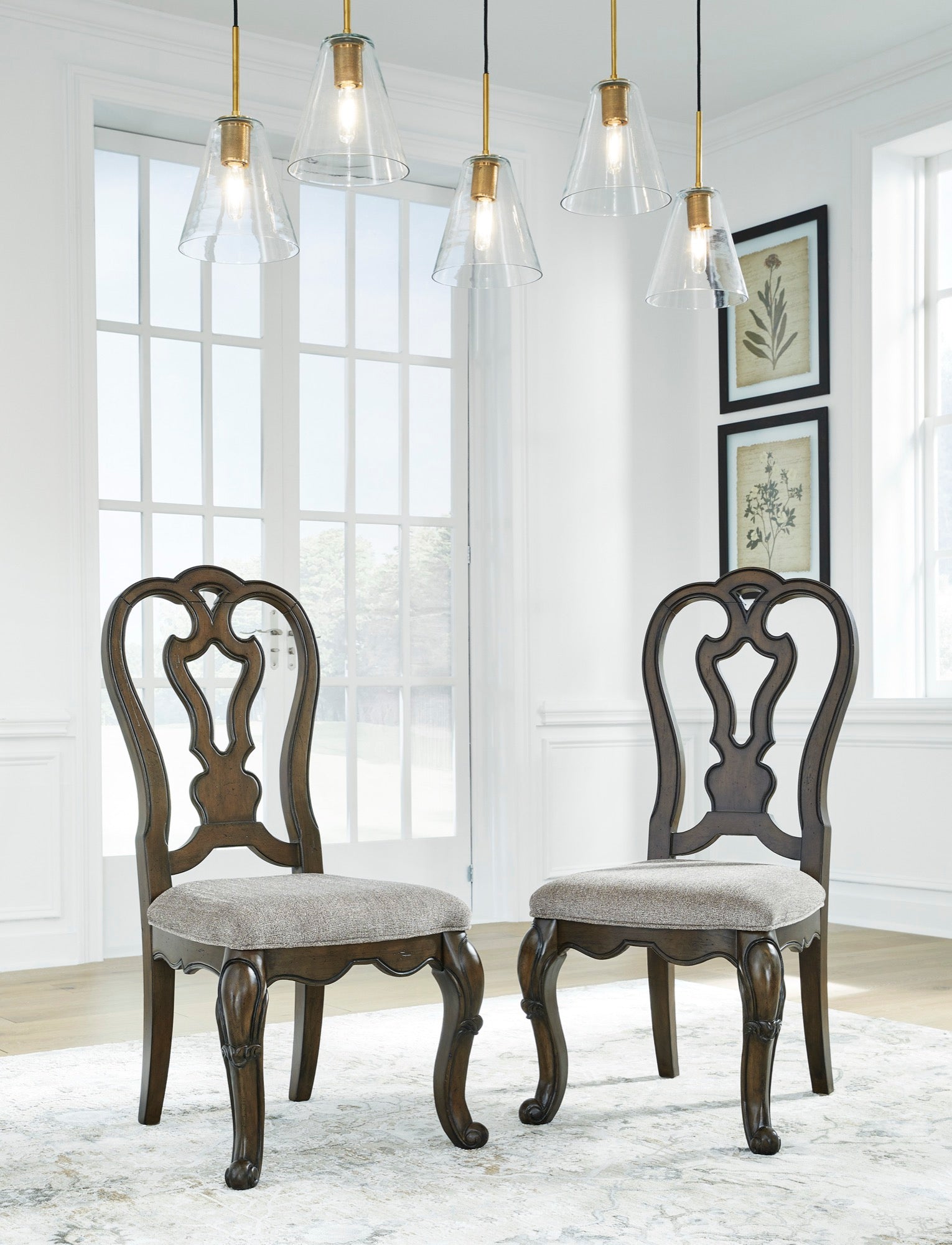 Gabriella 5 Piece Formal Dining Set - Adams Furniture