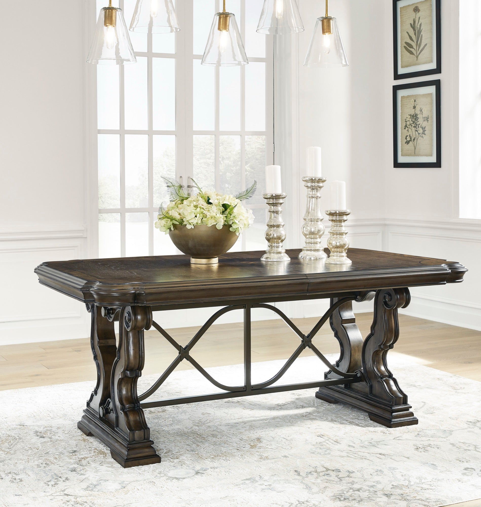 Gabriella 7 Piece Formal Dining Set - Adams Furniture