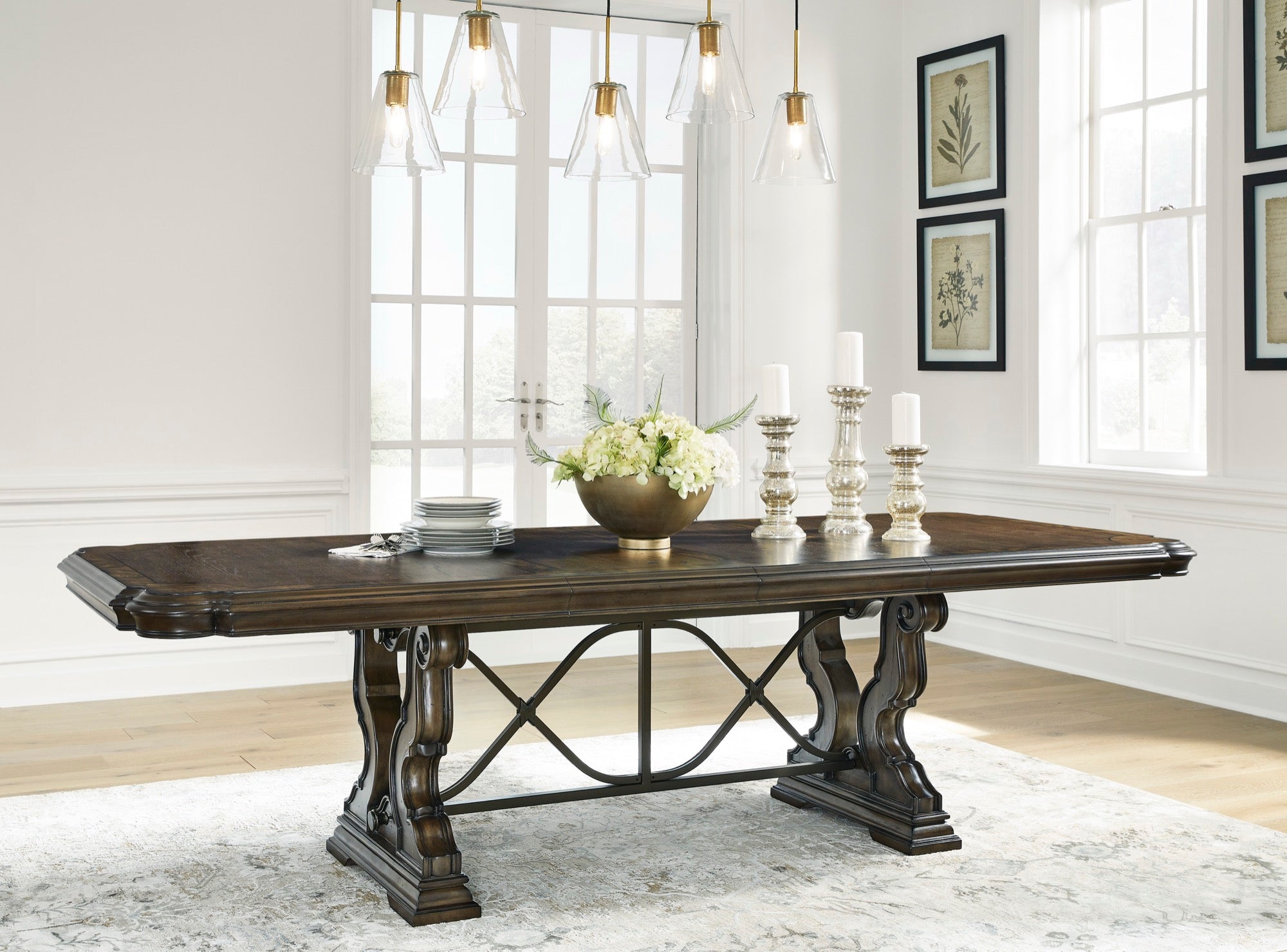 Gabriella Extendable Formal Dining Table
