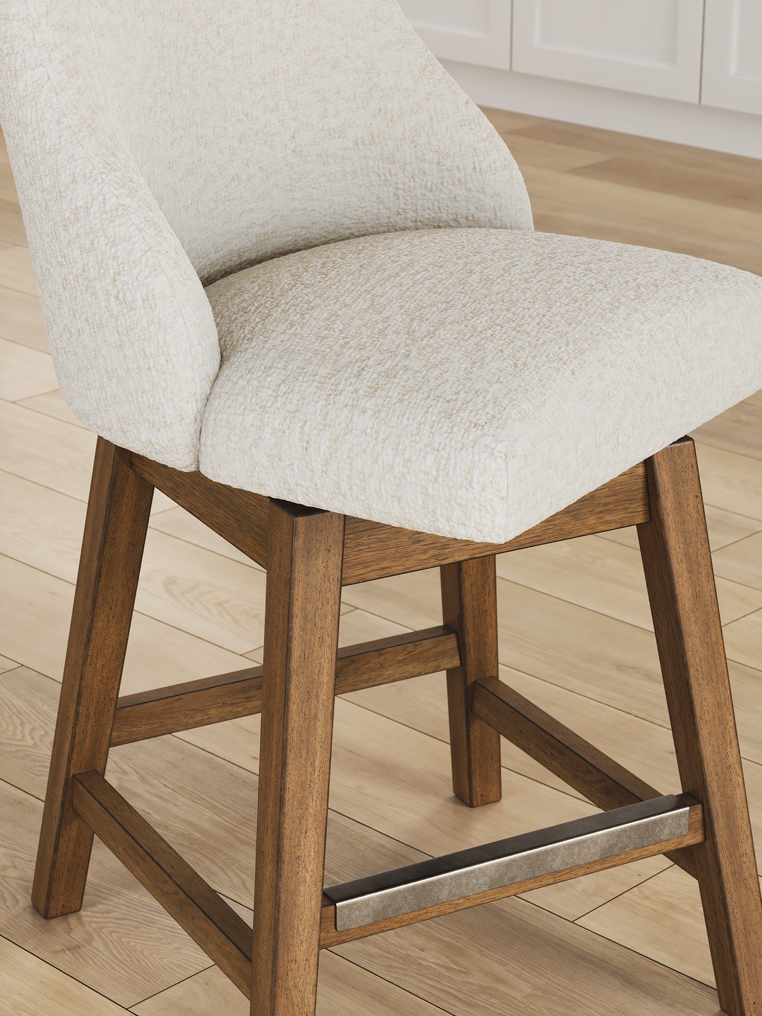Cameron Upholstered Swivel Barstool (Set of 2)