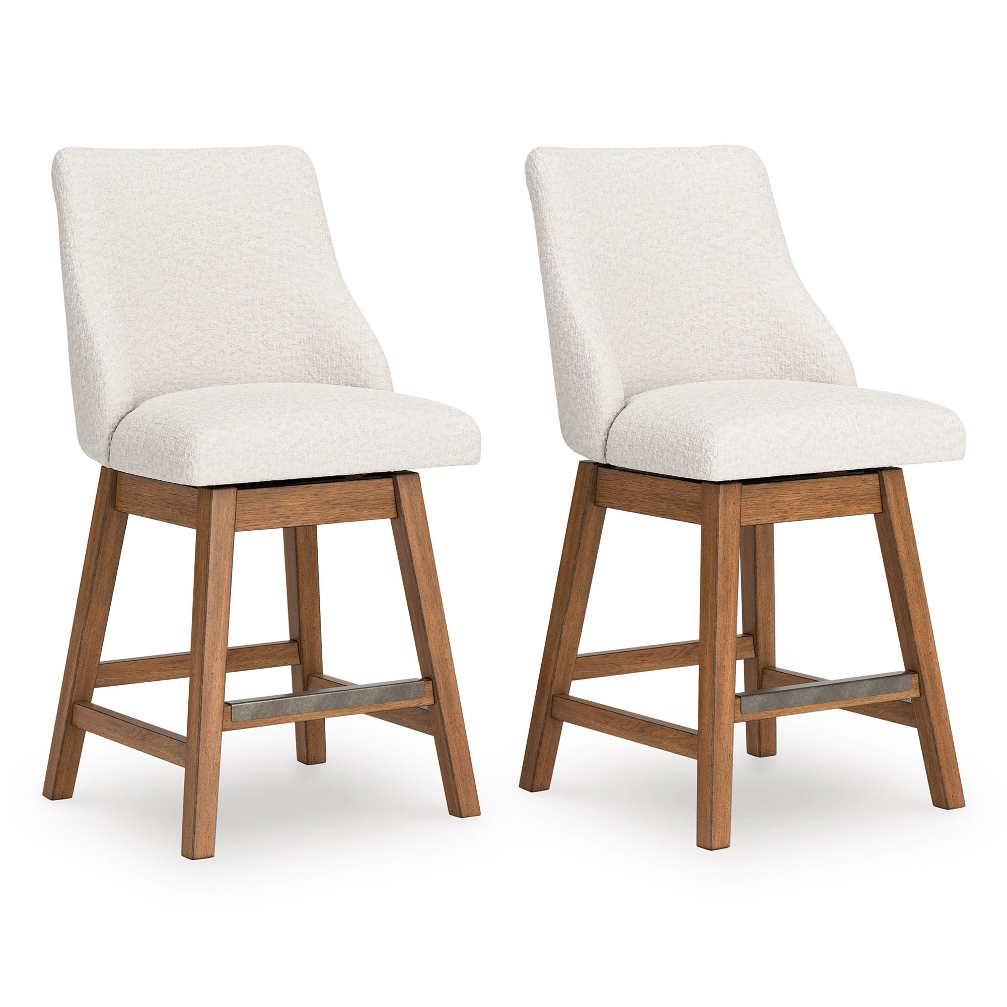 Cameron Upholstered Swivel Barstool (Set of 2)