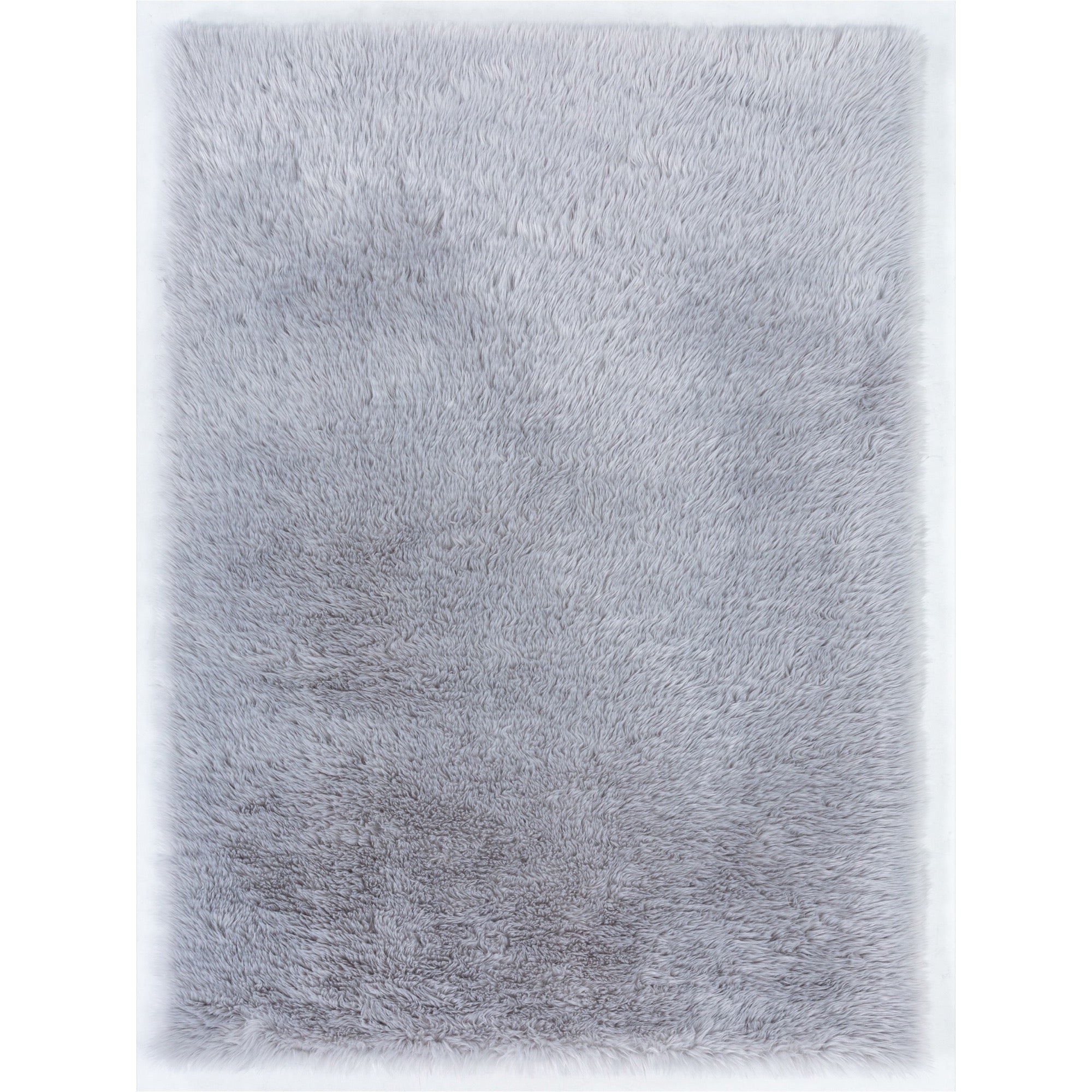 Flokati Shag Grey 5x7 Area Rug - Adams Furniture