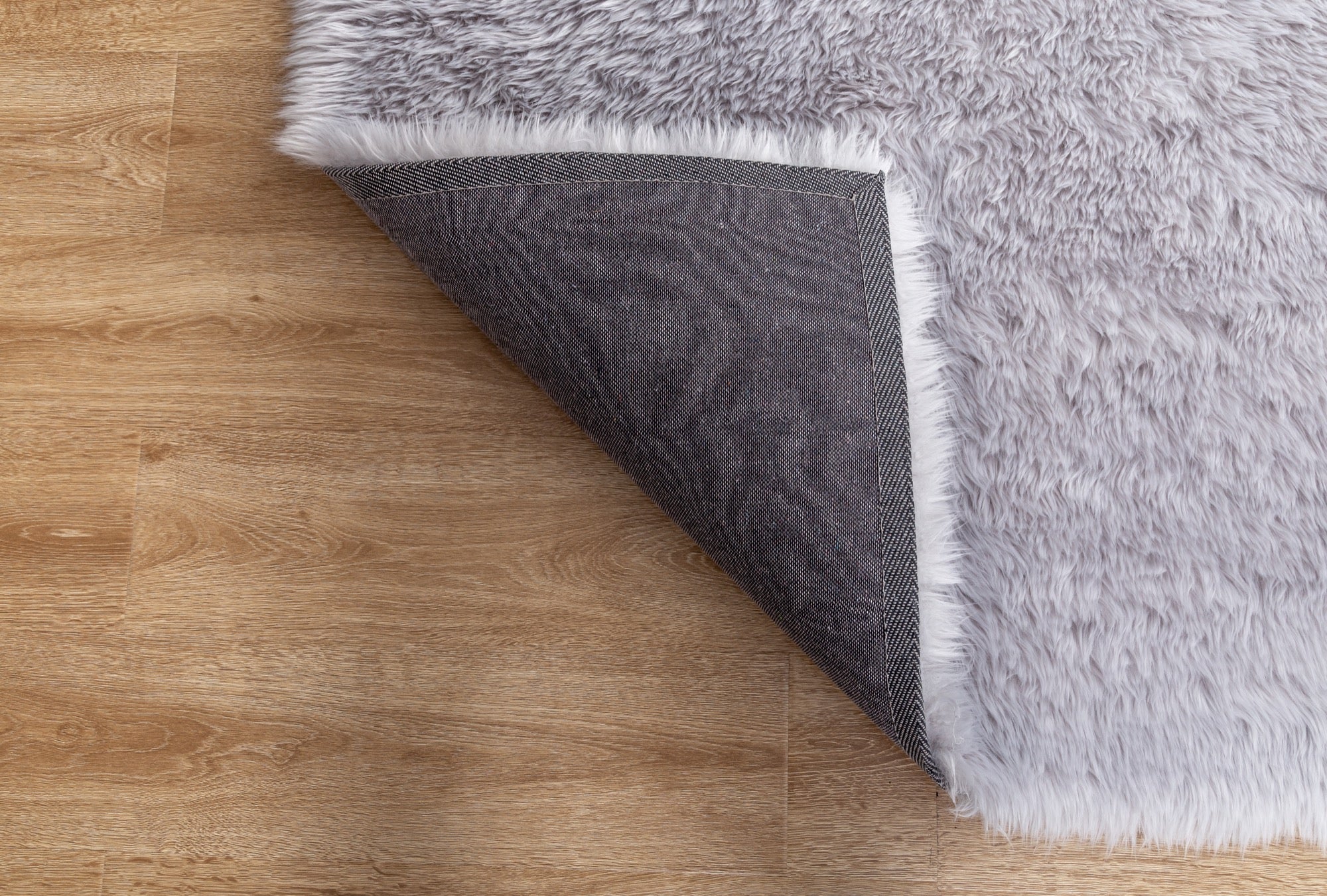 Flokati Shag Grey 5x7 Area Rug - Adams Furniture