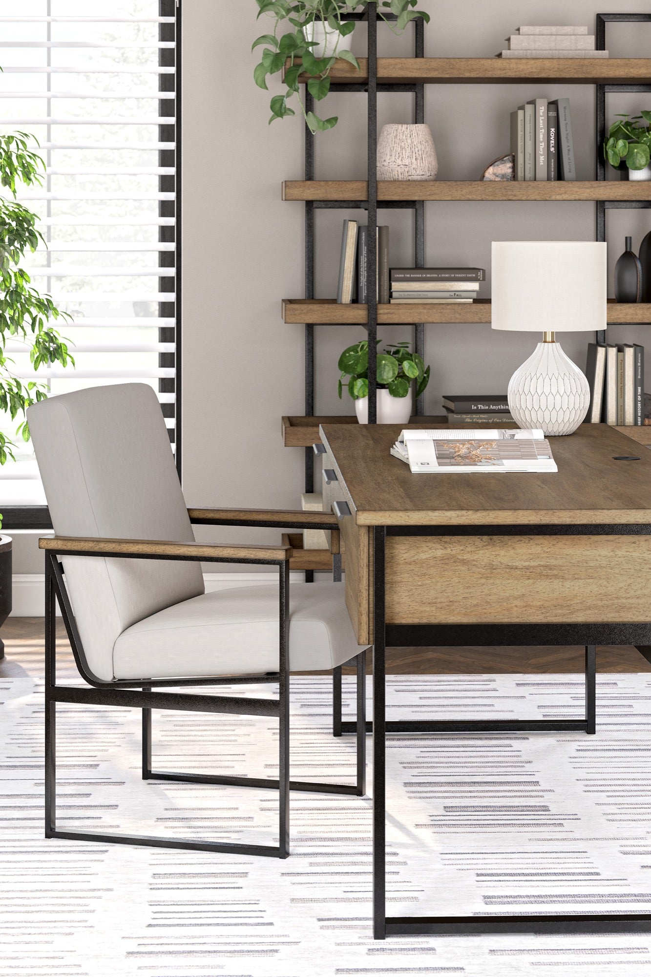 Mixed Material Home Office Desk