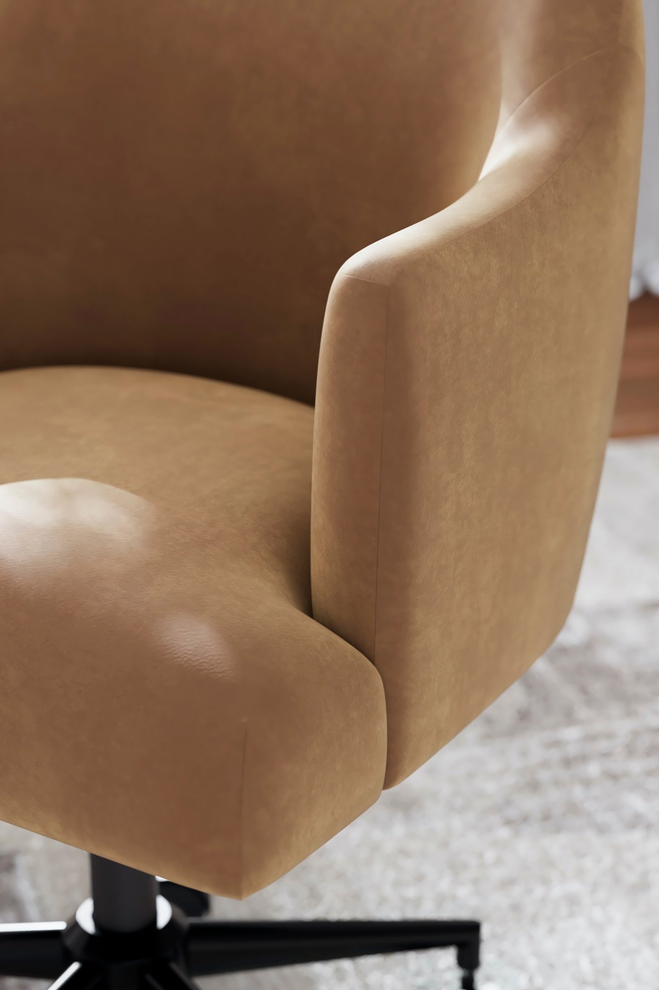 Contemporary Warm Brown Home Office Desk Chair - Adams Furniture