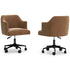 Contemporary Warm Brown Home Office Desk Chair - Adams Furniture