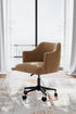 Contemporary Warm Brown Home Office Desk Chair - Adams Furniture