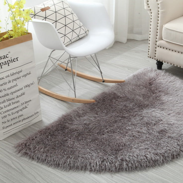 Manhattan Grey Half Moon Area Rug - Adams Furniture