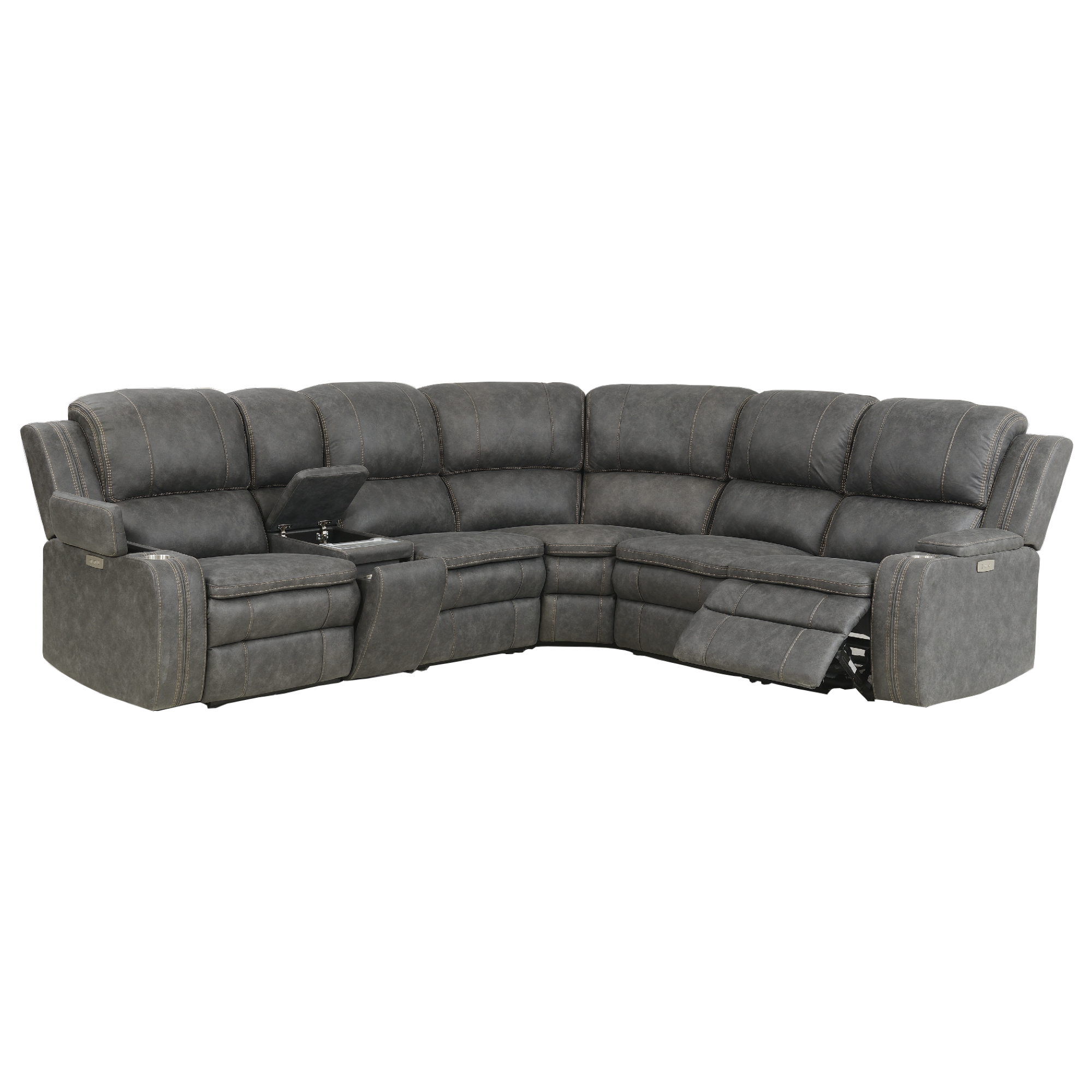 Iron Fabric Power Reclining Sectional