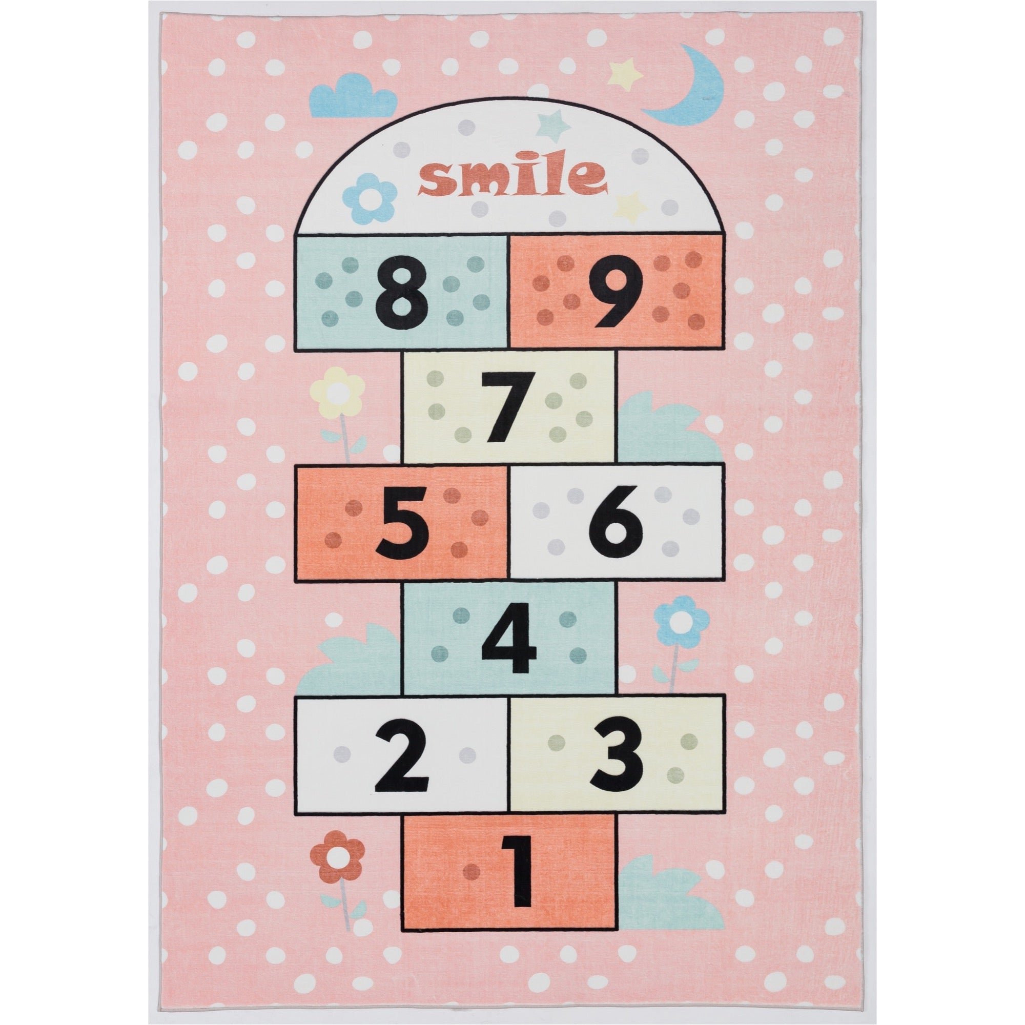 Kid Hopscotch 5x7 Area Rug - Adams Furniture
