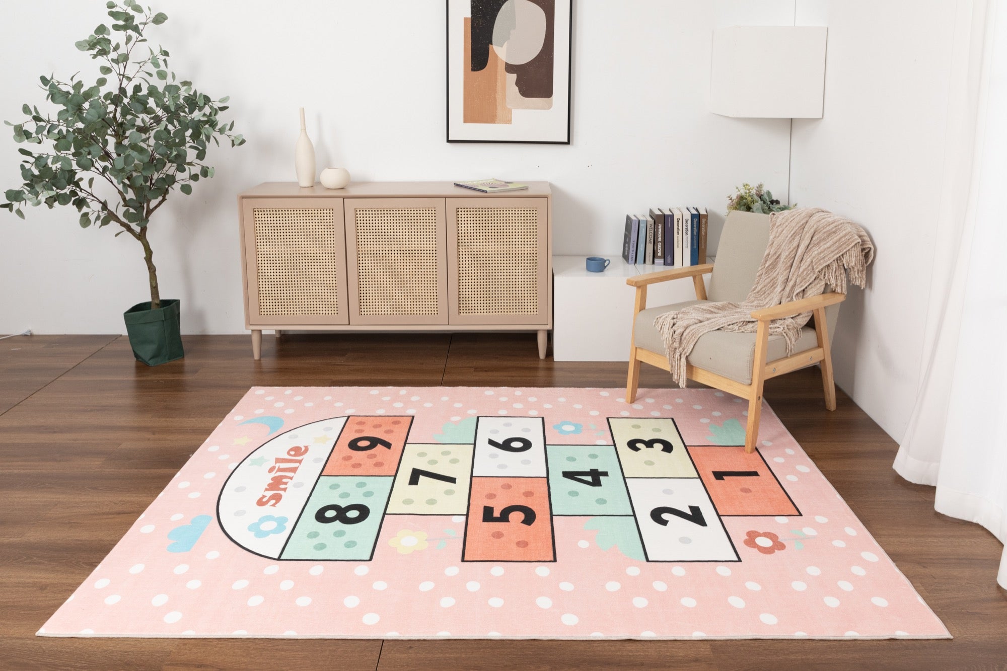Kid Hopscotch 5x7 Area Rug - Adams Furniture