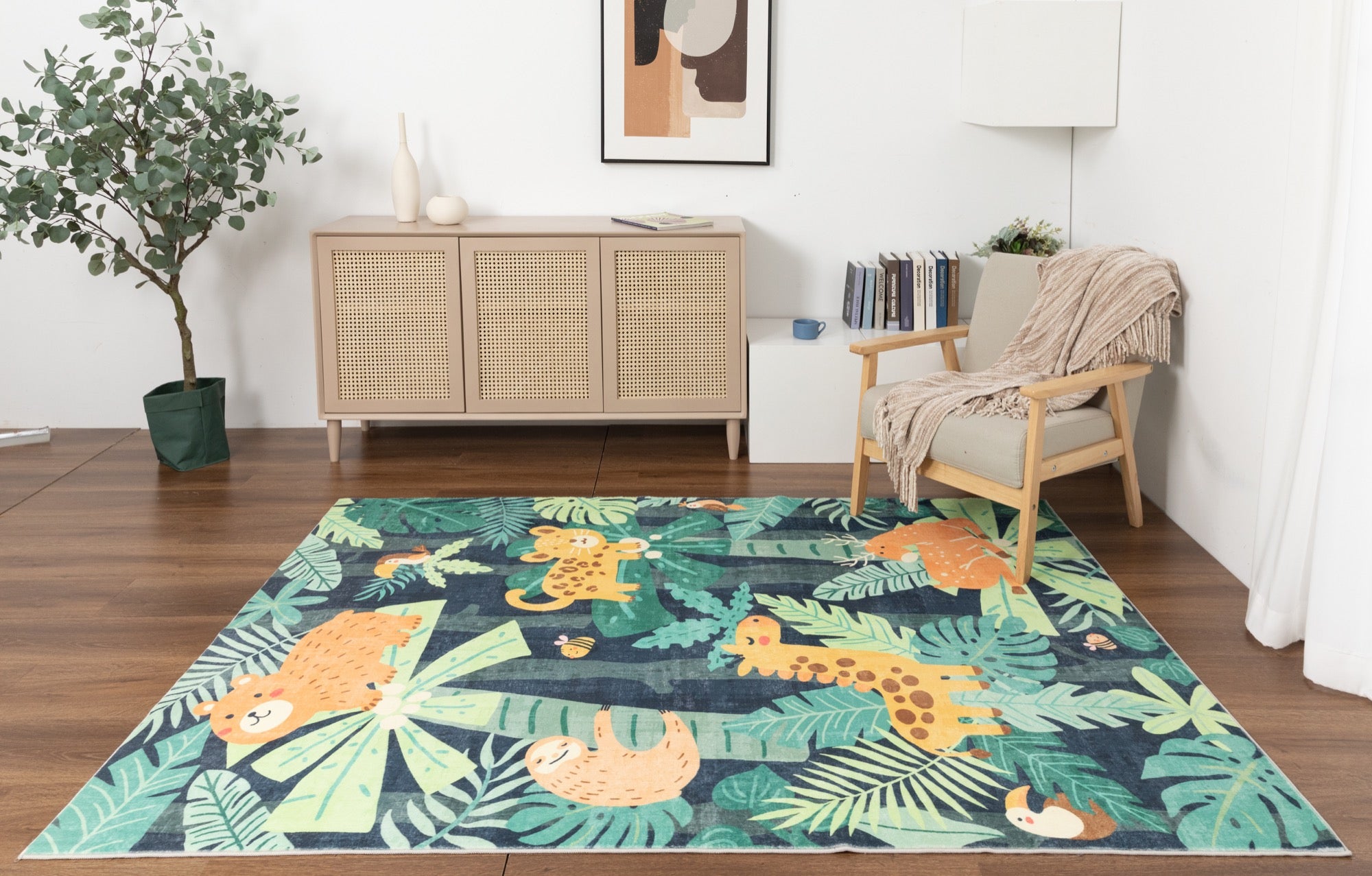 Kids Safari 5x7 Area Rug - Adams Furniture