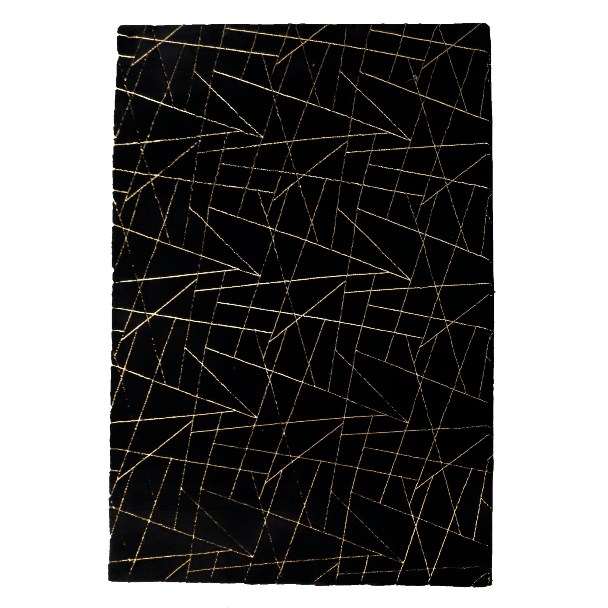 Emma 5x7 Black/Gold Area Rug - Adams Furniture