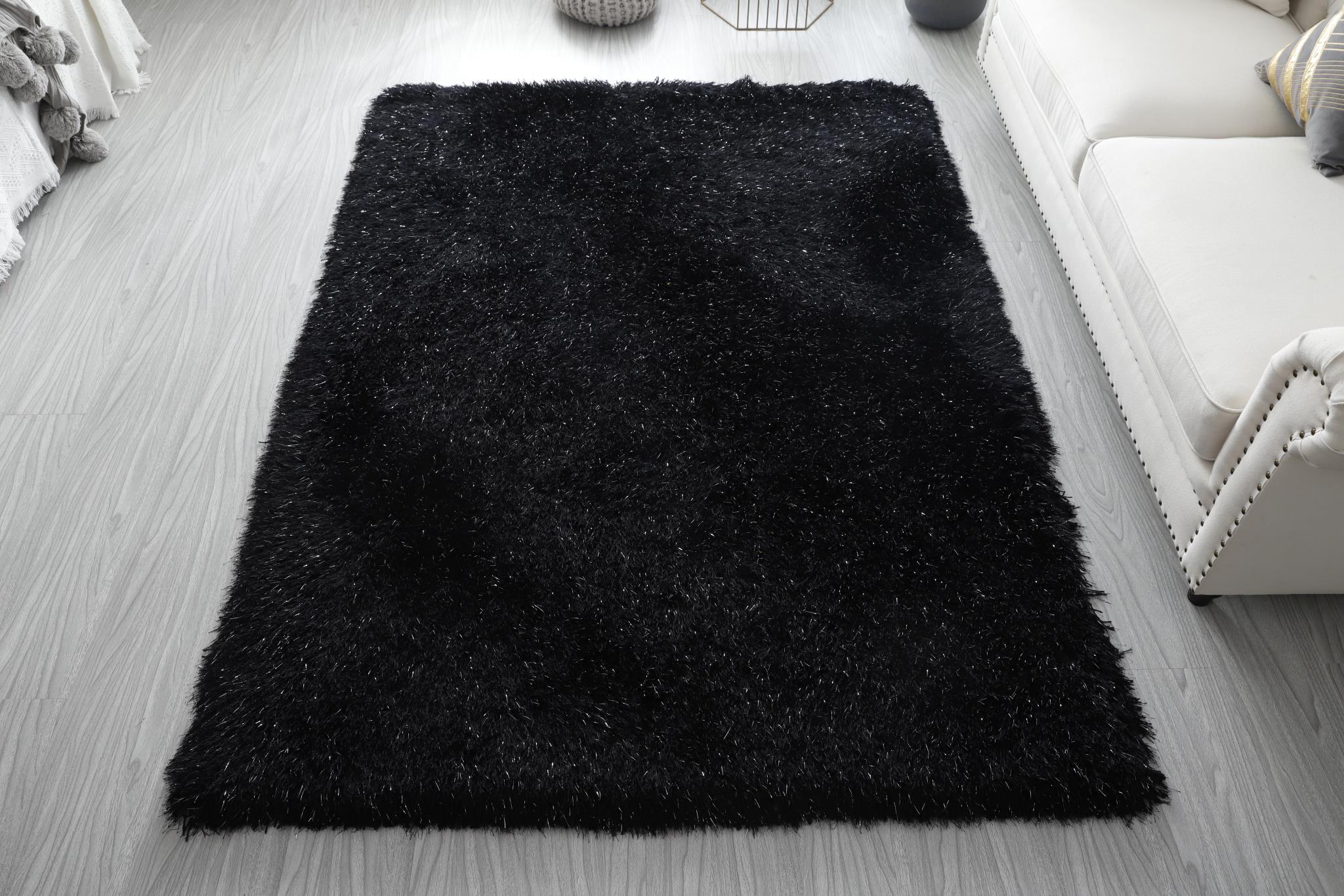 Manhattan Black 8X10 Area Rug - Adams Furniture