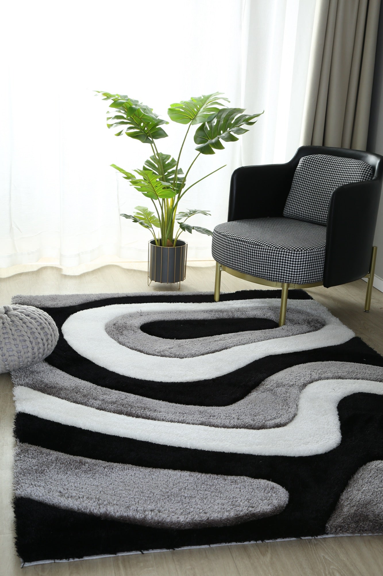Mateos Shag 8x10 Area Rug - Adams Furniture
