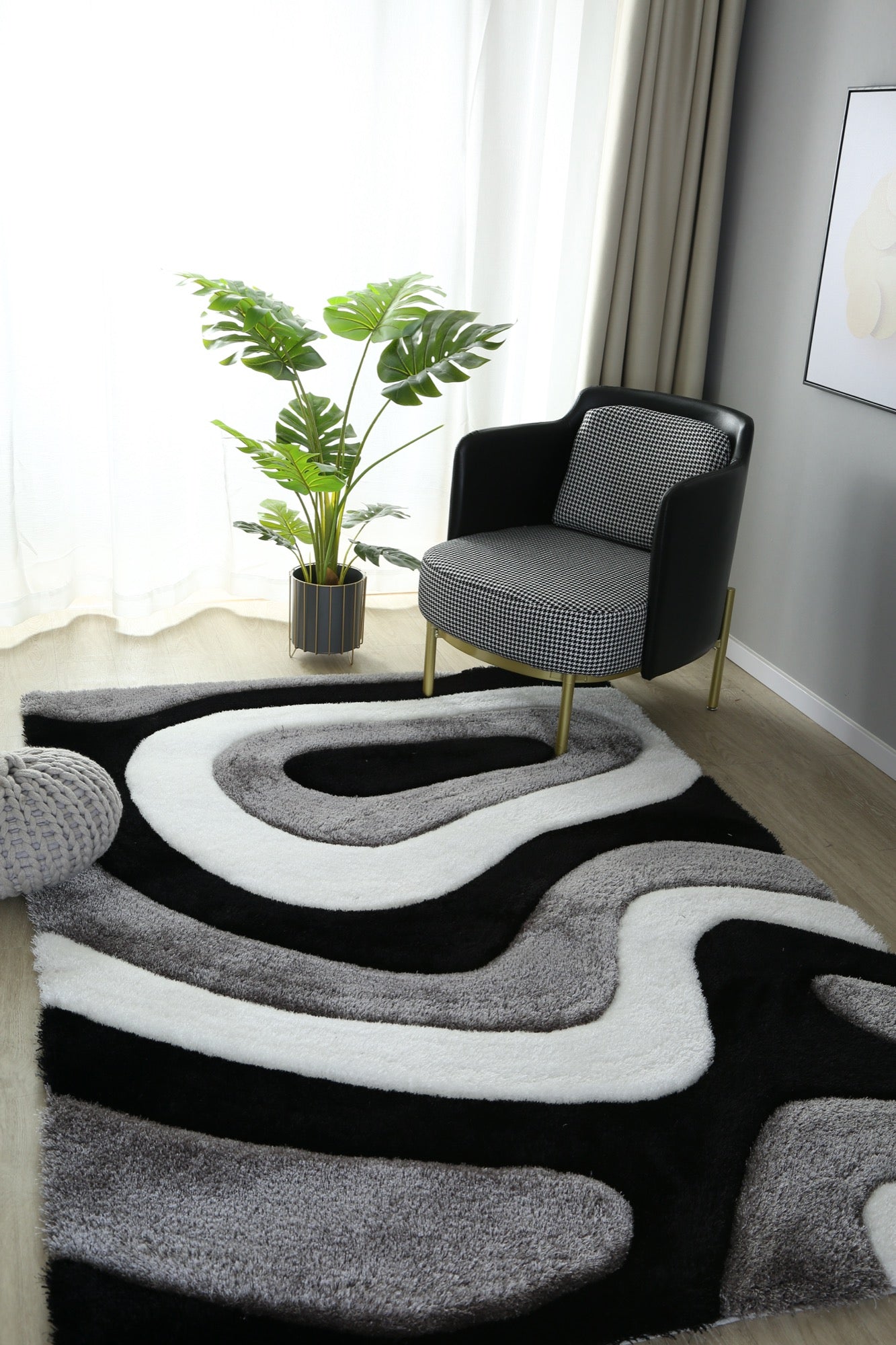 Mateos Shag 8x10 Area Rug - Adams Furniture