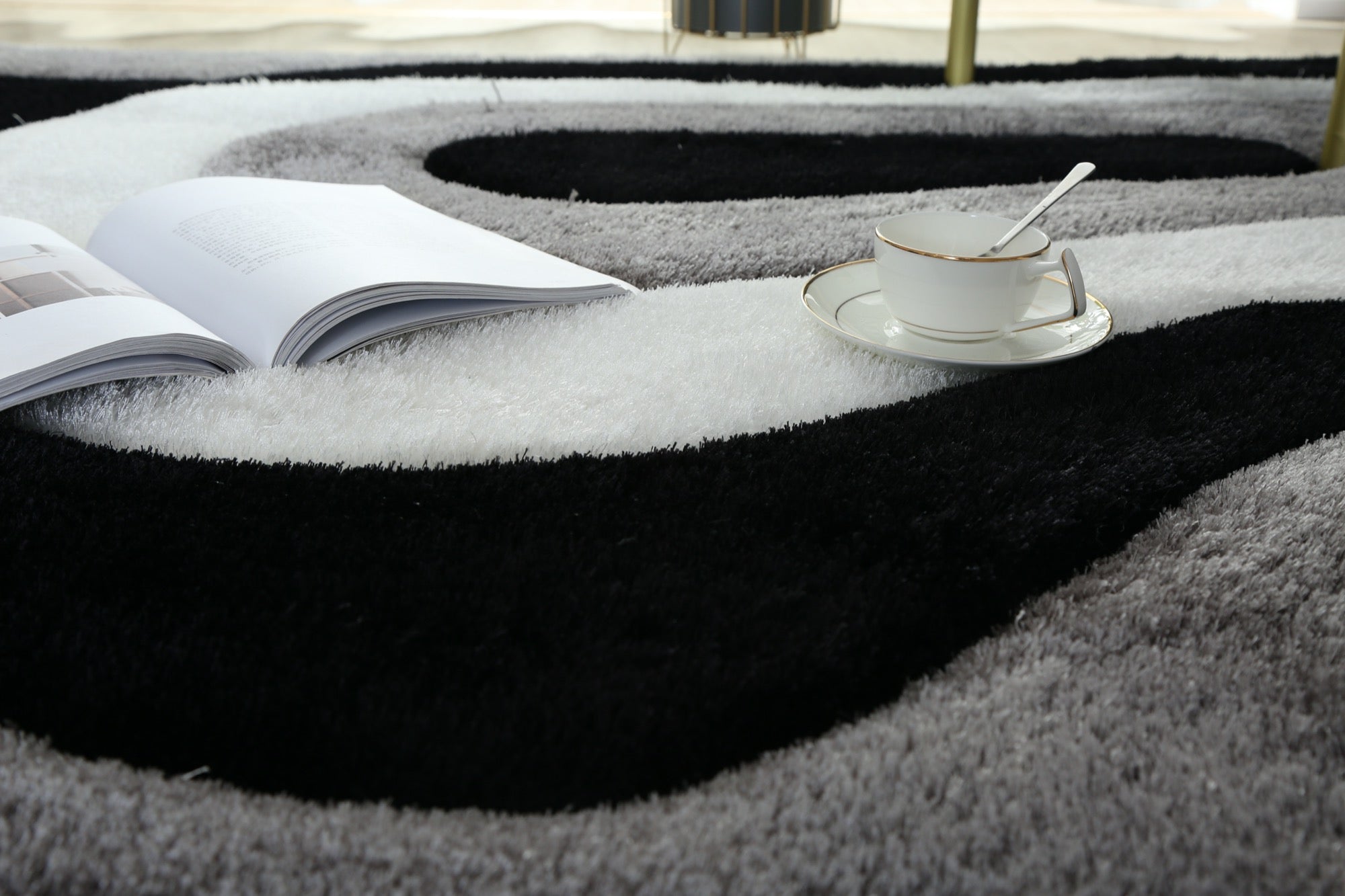 Mateos Shag 8x10 Area Rug - Adams Furniture